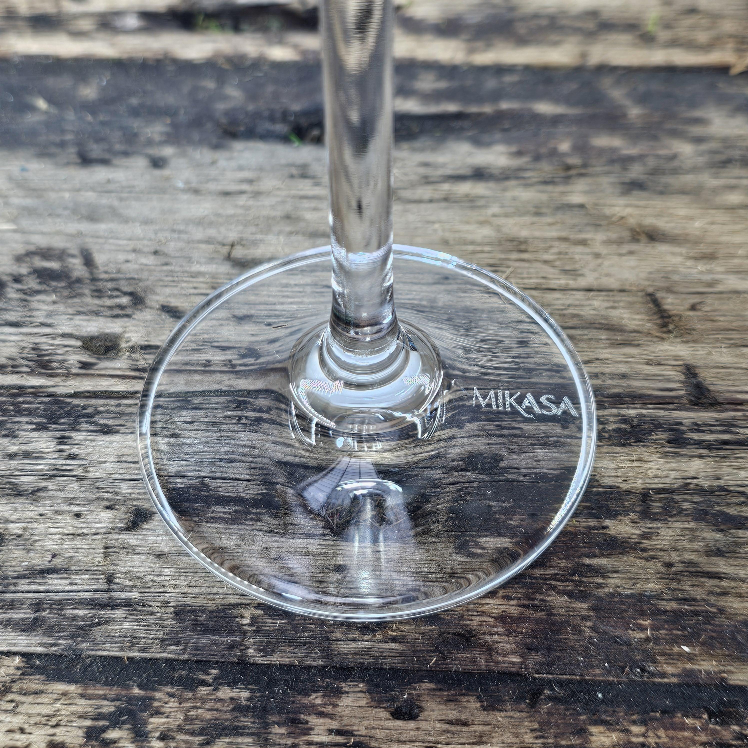 Beautiful Set of 4 MIKASA Crystal Champagne Flutes 9.5"H