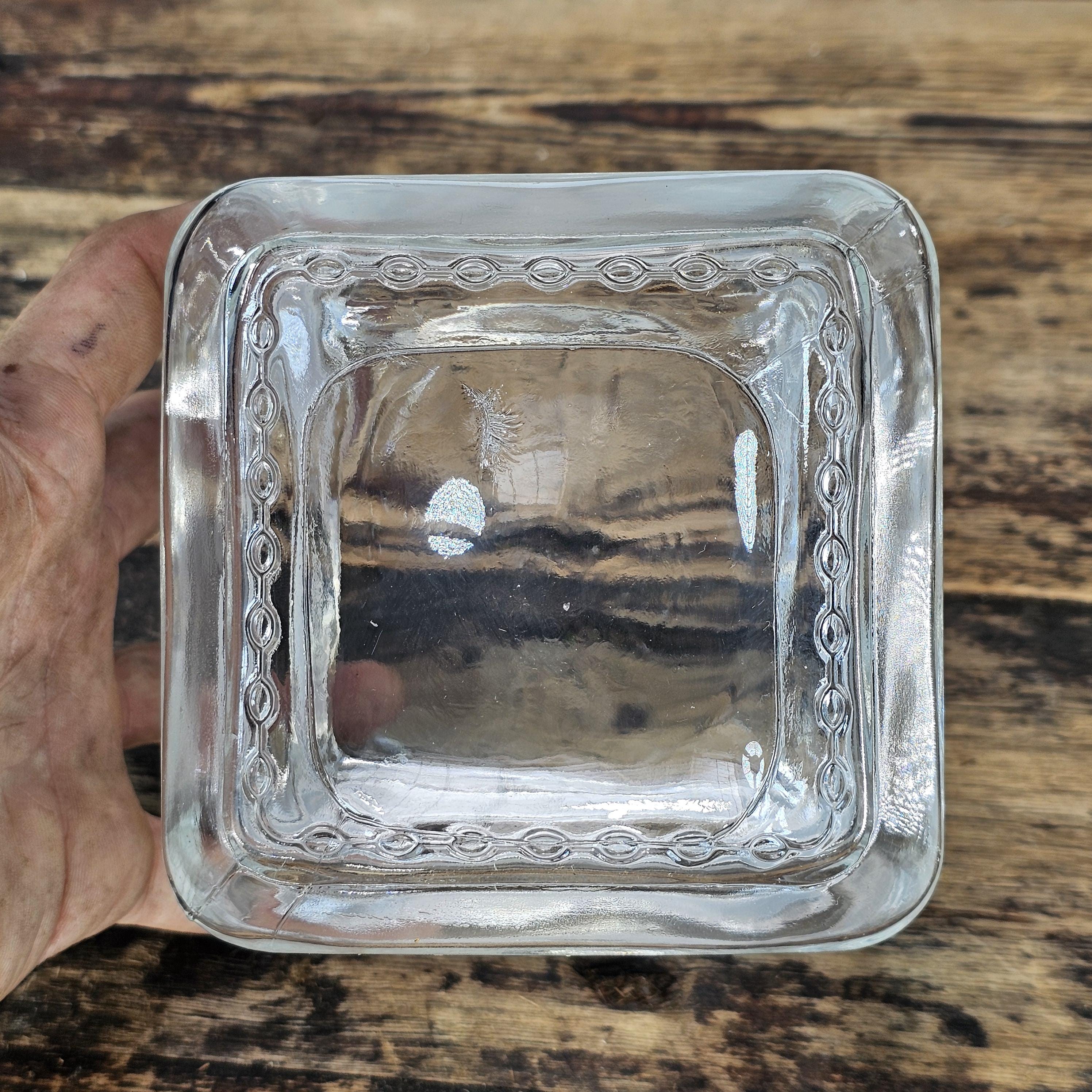 Vintage American-Made Square Glass Canister / Kitchen Storage Jar with Seal