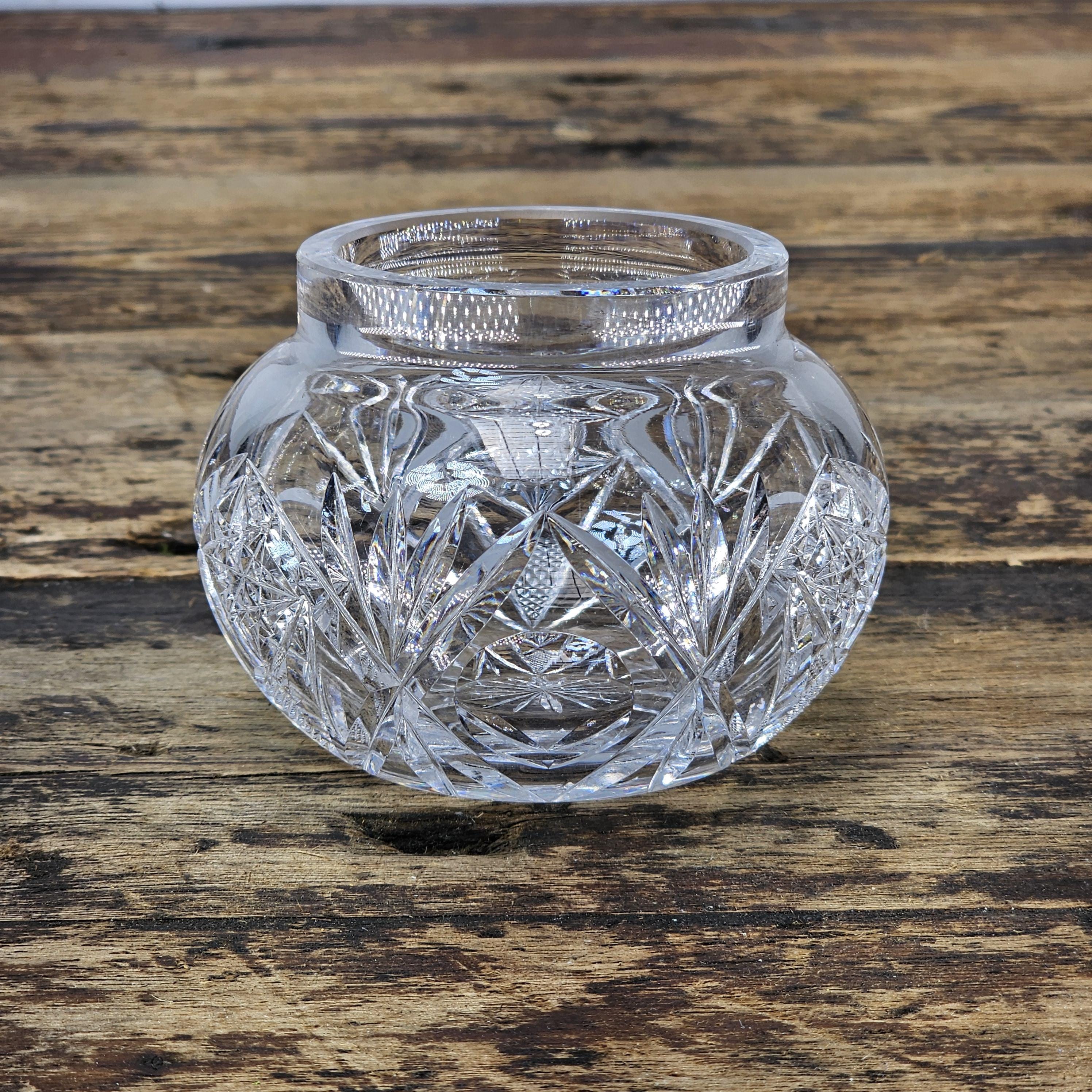 Antique American Brilliant Period Cut Crystal Vanity Powder Jar