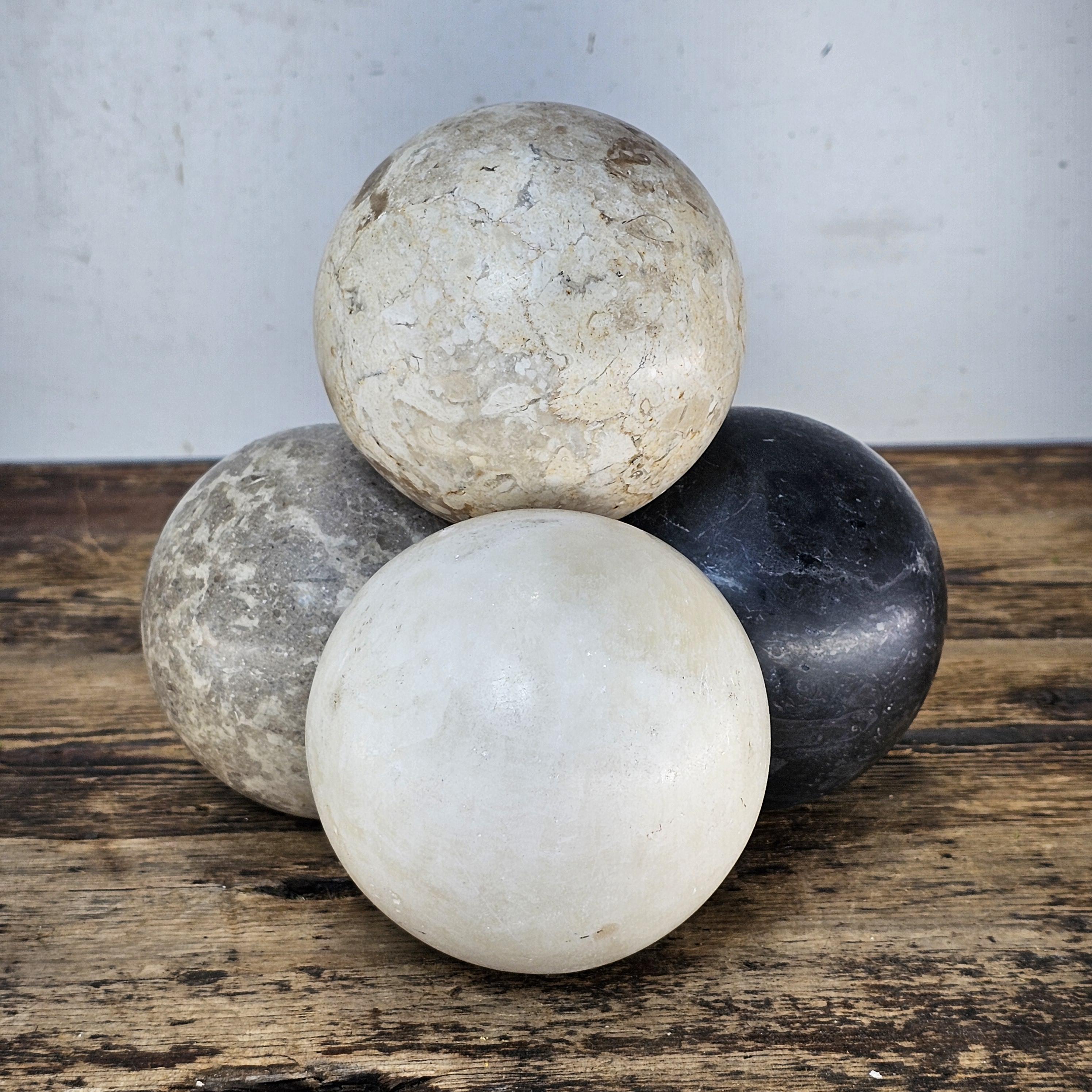 Vintage Marble Sphere Cluster Sculpture / Bookend / Paperweight (12 lb.)