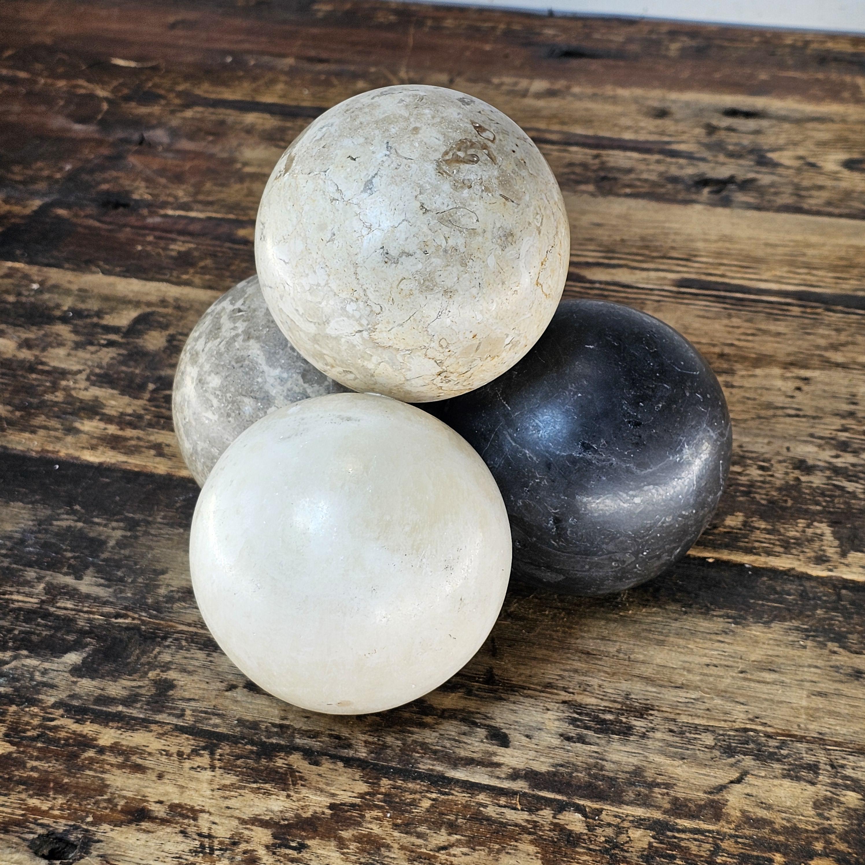 Vintage Marble Sphere Cluster Sculpture / Bookend / Paperweight (12 lb.)