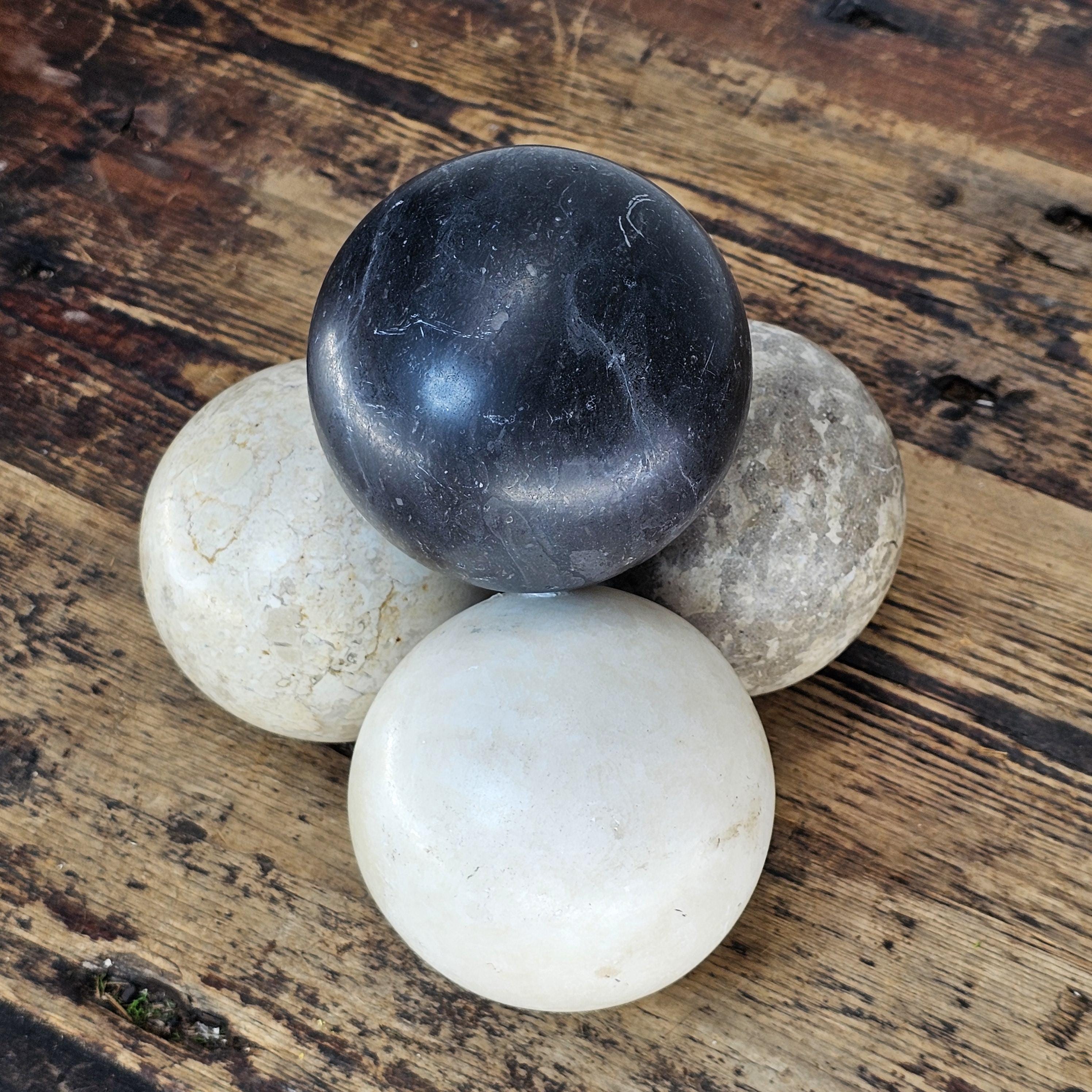 Vintage Marble Sphere Cluster Sculpture / Bookend / Paperweight (12 lb.)