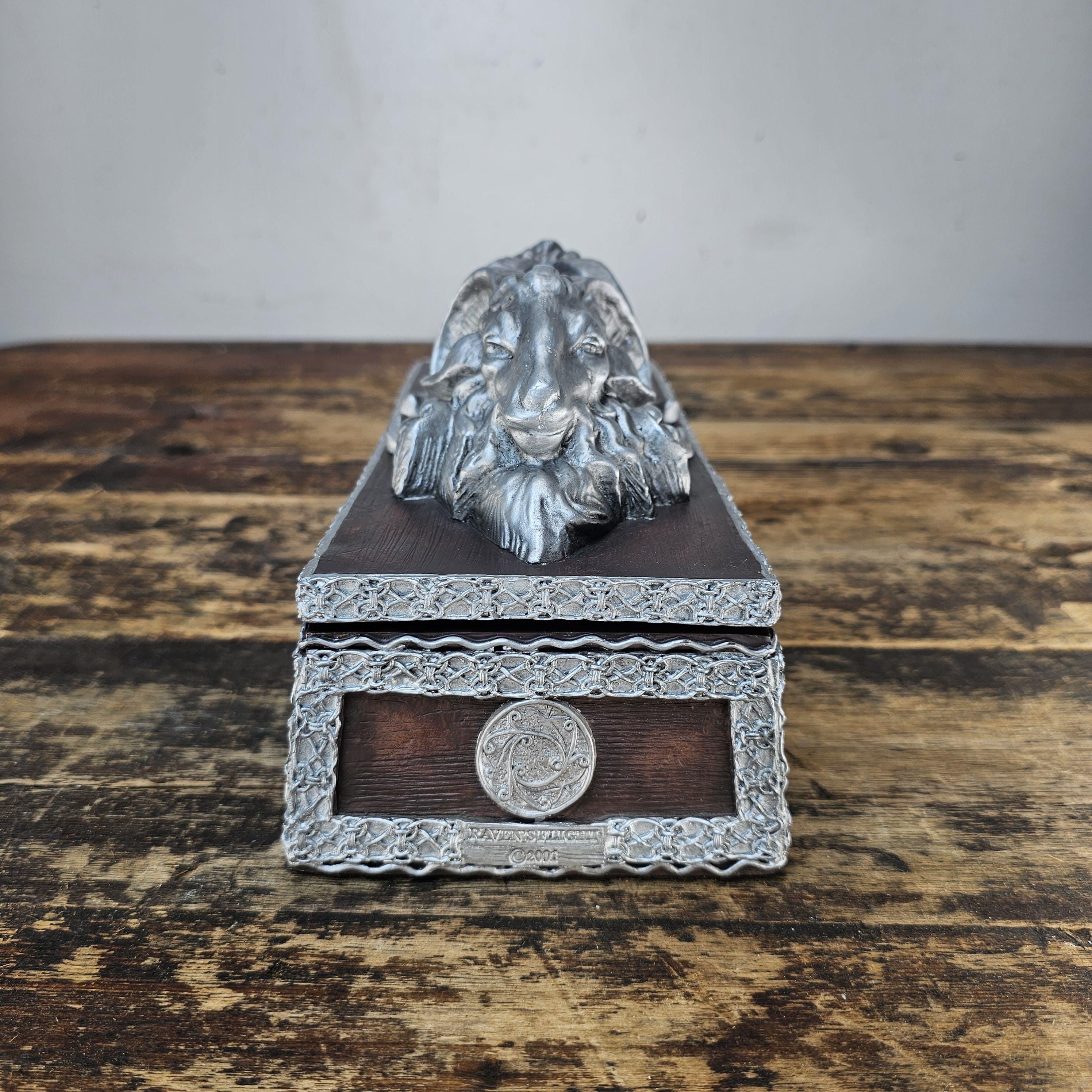 Rare 2001 "Aries Ram" Gothic Trinket Box by Raven's Flight