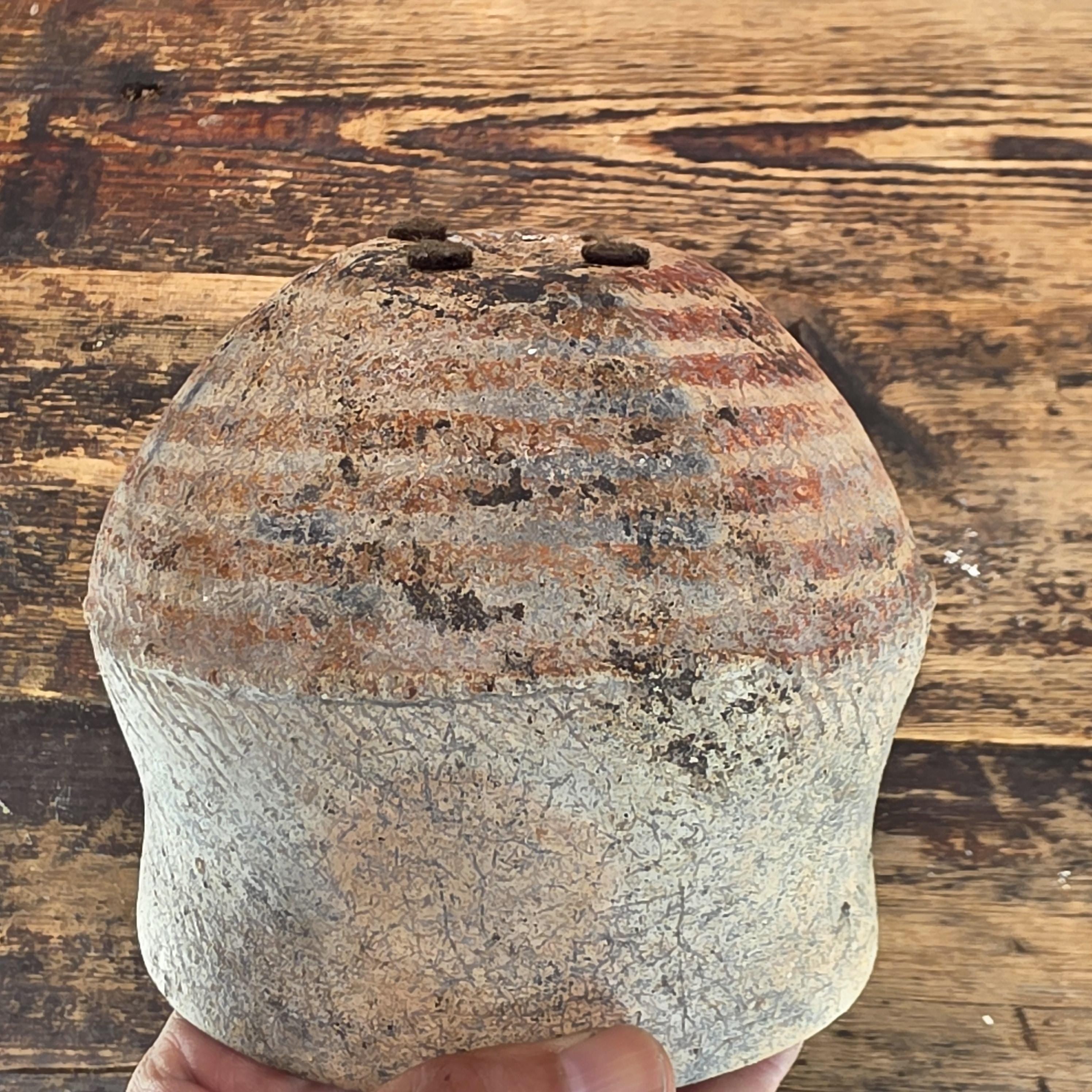 Ancient-Style Red Painted Jar with Cord Impressions East to Central Asian Style