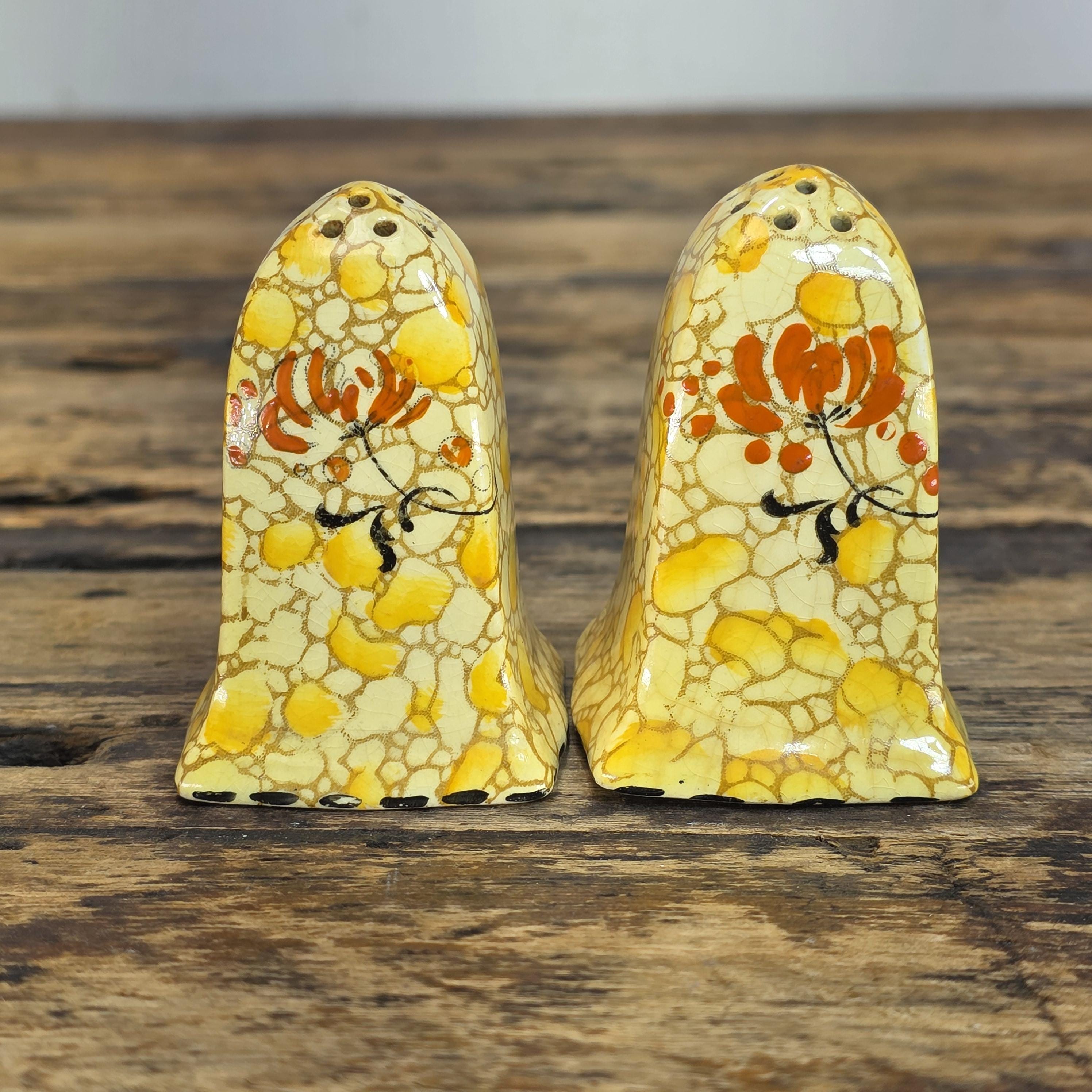 Royal Winton Grimwades Chintz Pebbles Sugar, Creamer & Salt Pepper 4 Pc Set