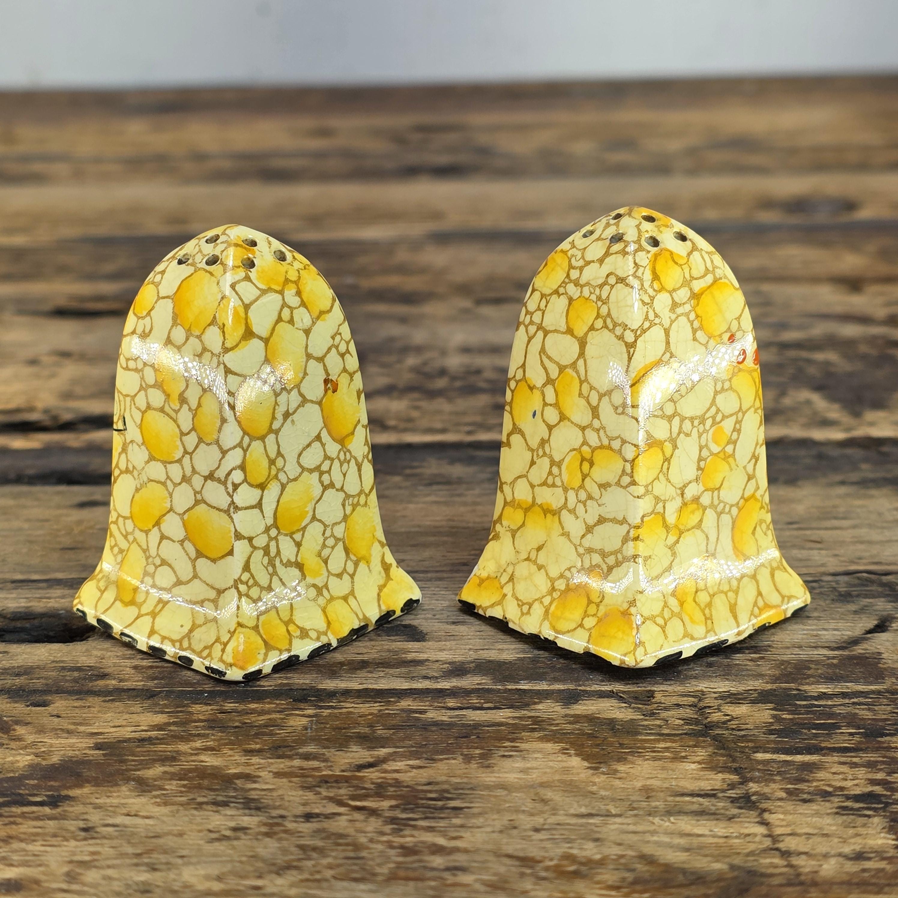 Royal Winton Grimwades Chintz Pebbles Sugar, Creamer & Salt Pepper 4 Pc Set