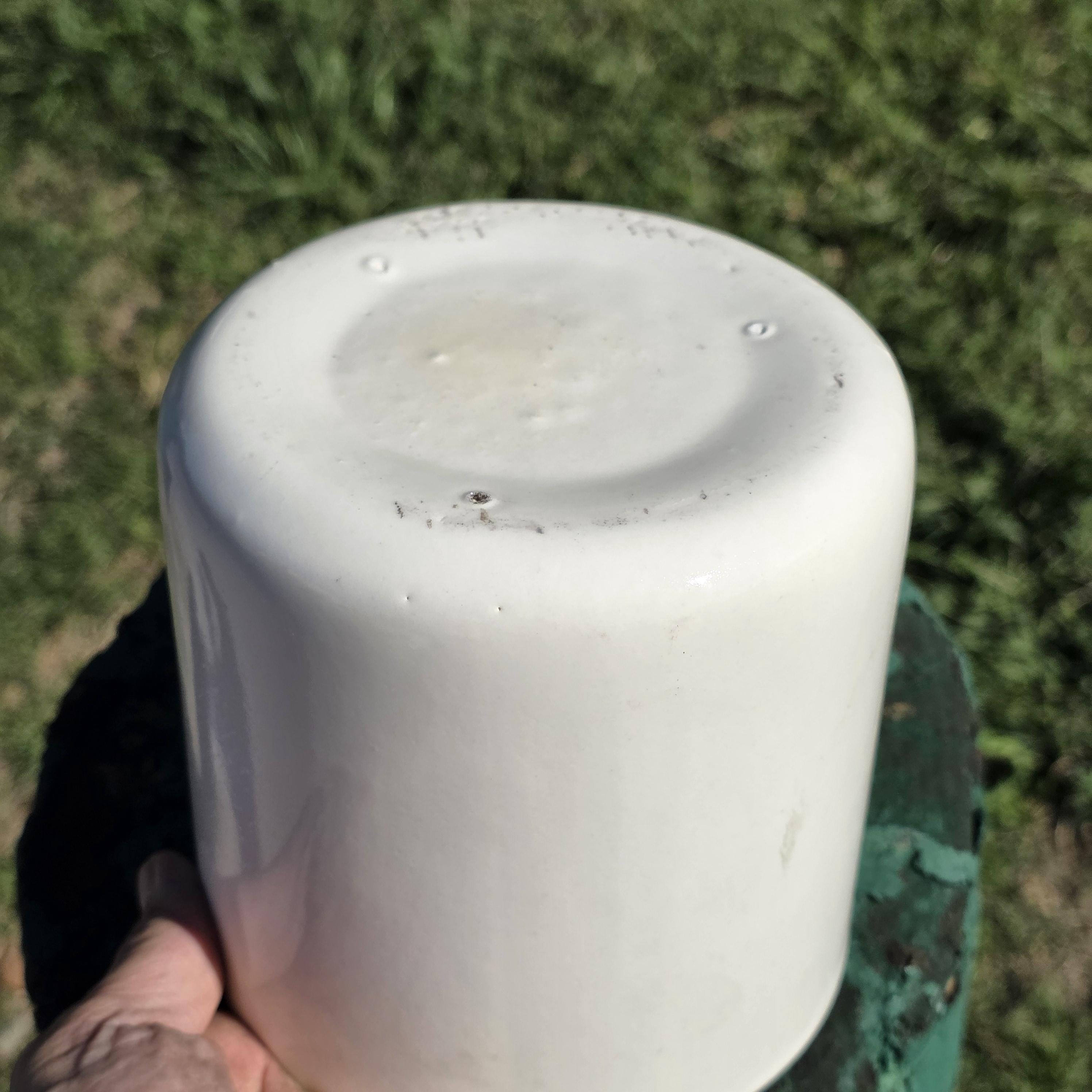 Minimalist White Ceramic Cylinder Planter, 5.25-Inch Pot