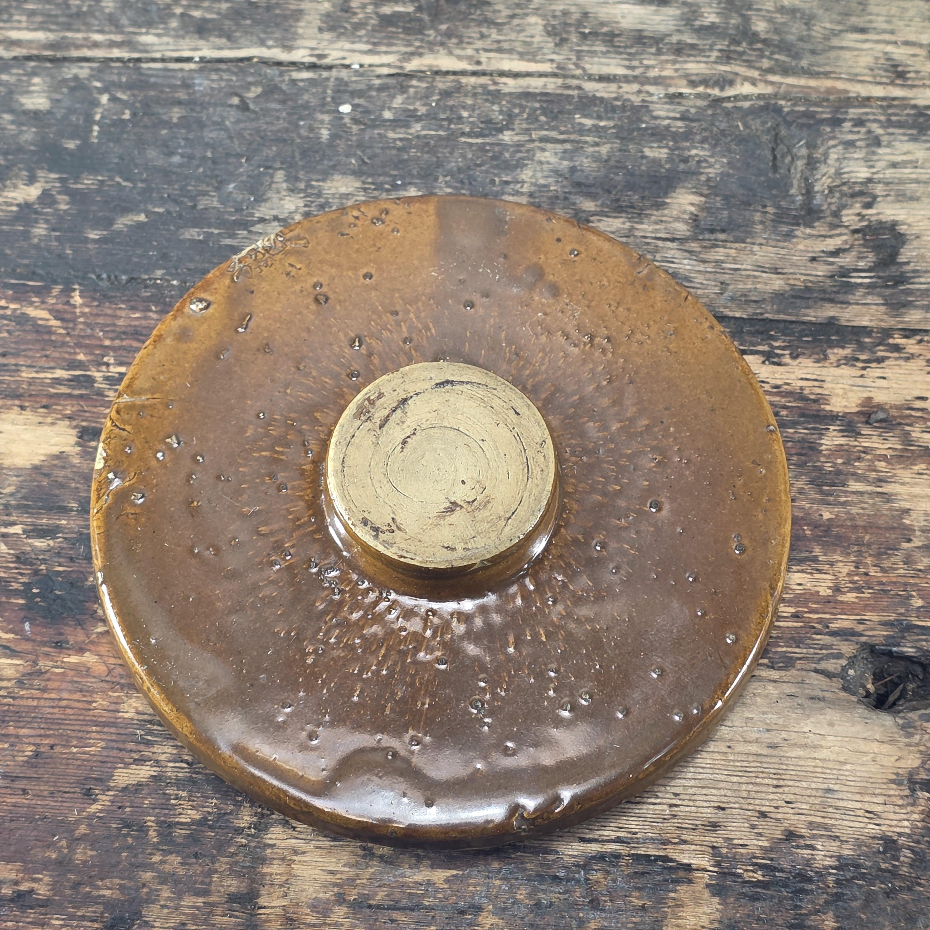 Red Wing Stoneware Advertising Bean Pot w/ Lid Henry Eggink Alton Iowa 1930's