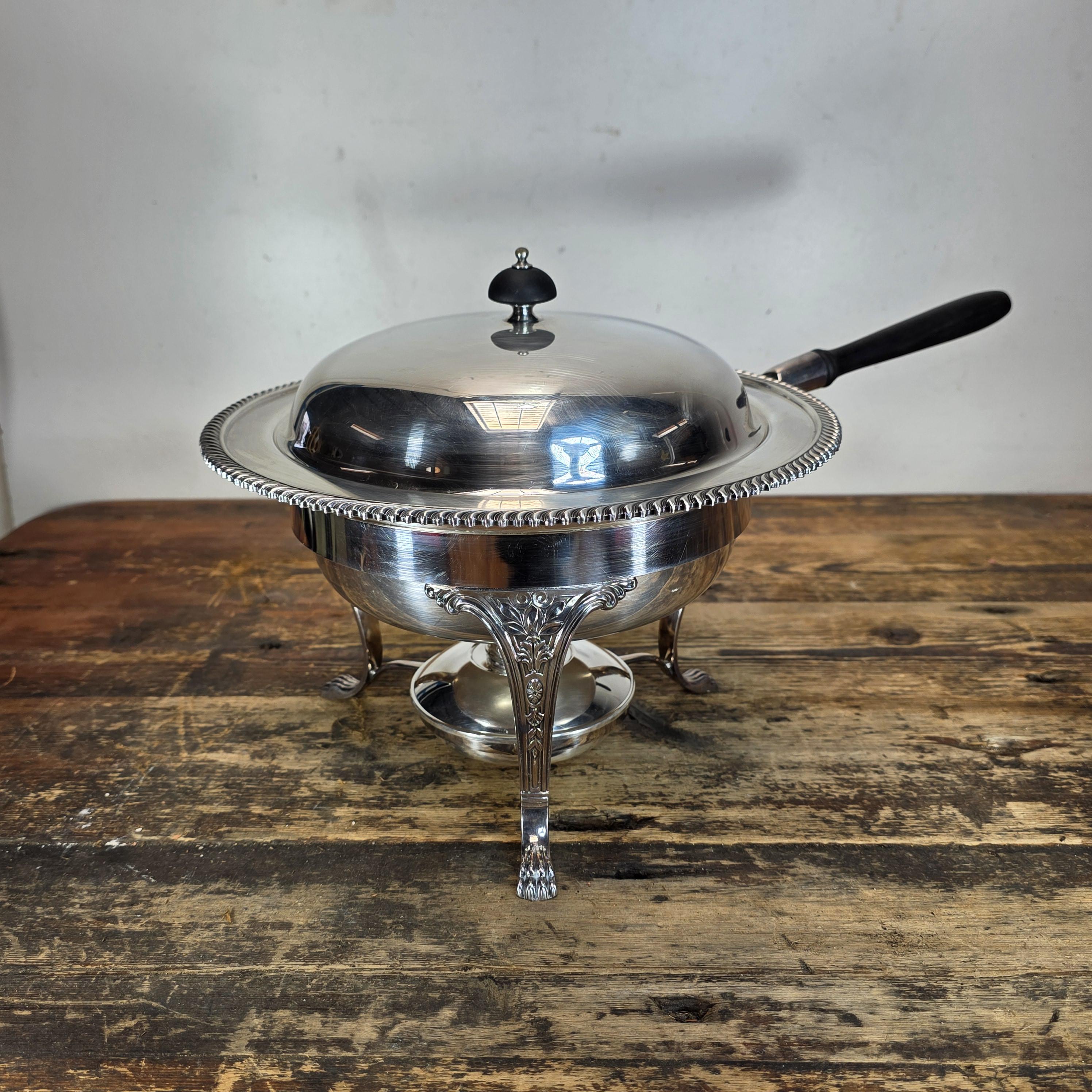 Antique International Silver Co. Silver Plate Chafing Dish – Complete with Stand