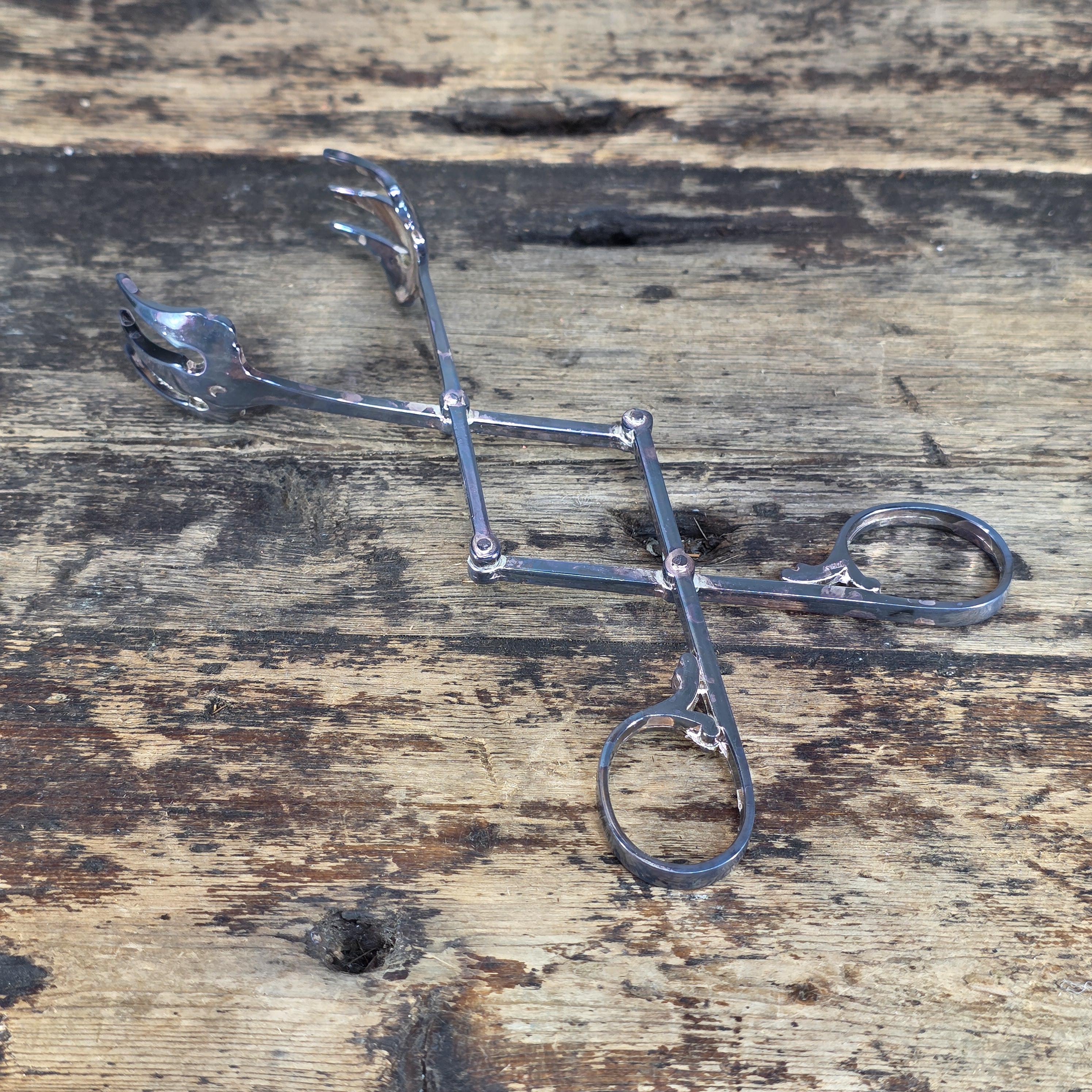 Vintage Italian Silver Plated Scissor Serving Tongs (Ice/Sugar Tongs) 7.5"L