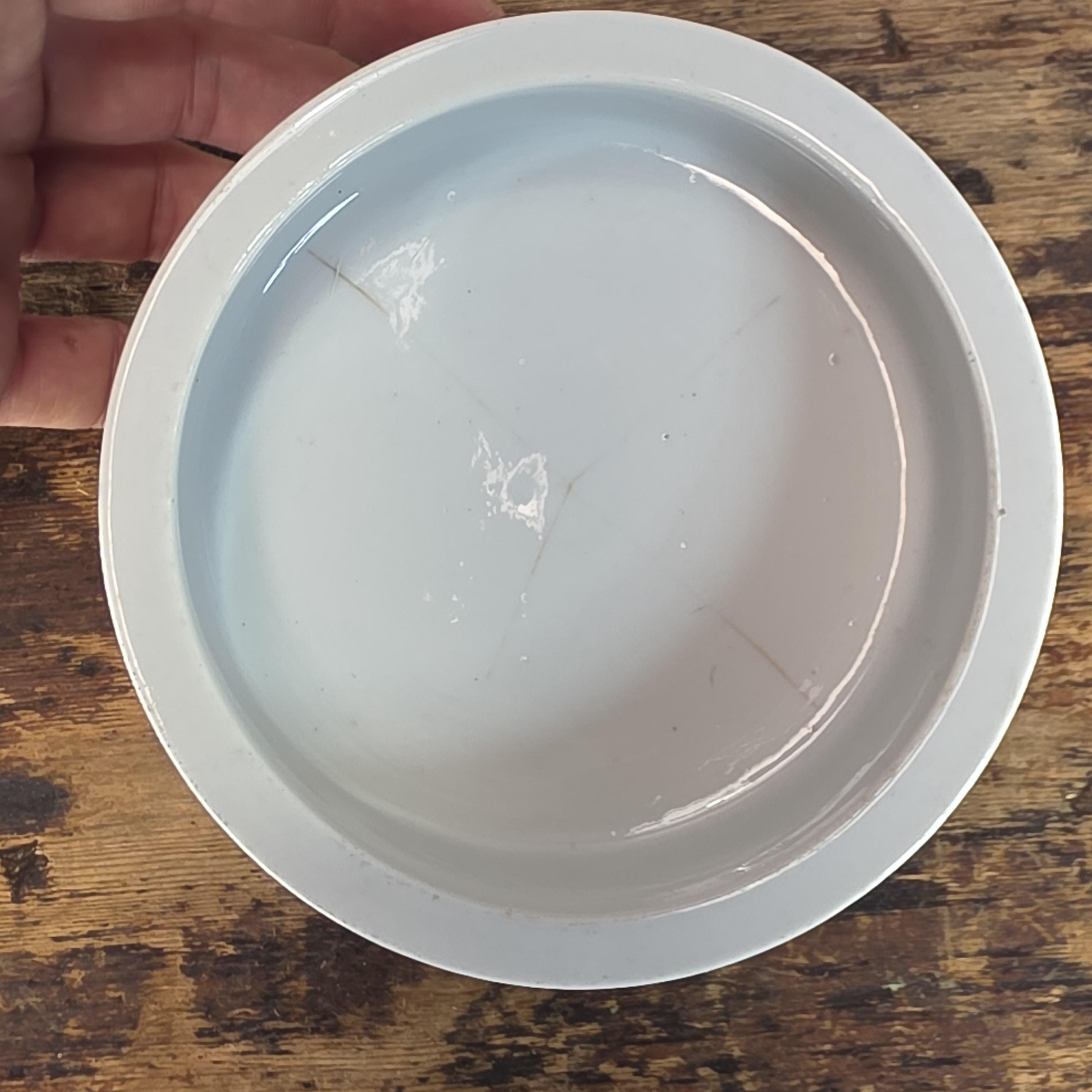 Vintage Chinese Porcelain Brush Washer / Narcissus Planter / Wine Coaster