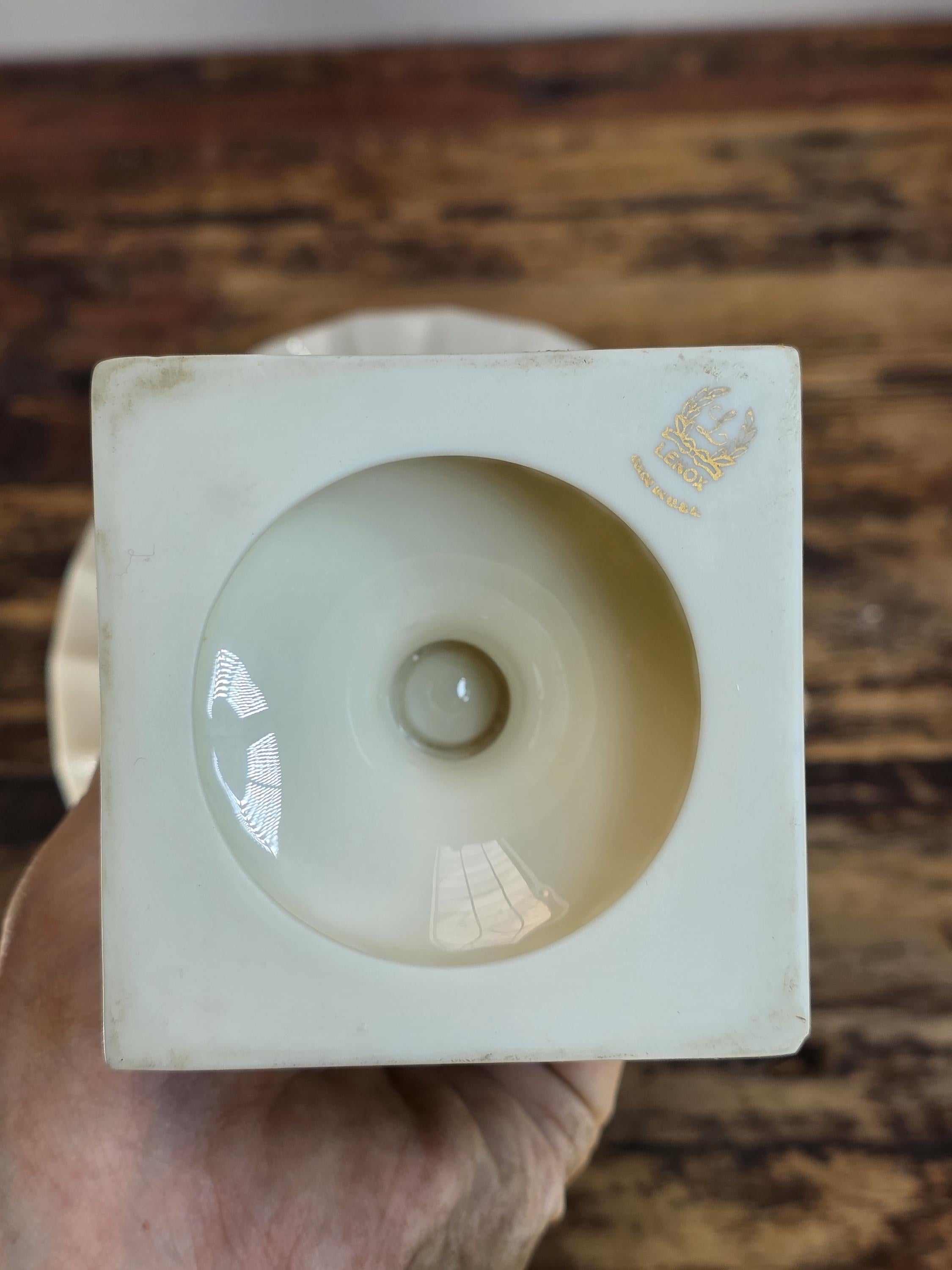 Lenox Ivory Porcelain Fluted Flower Vase – Elegant Trumpet Design, 8.75" Tall