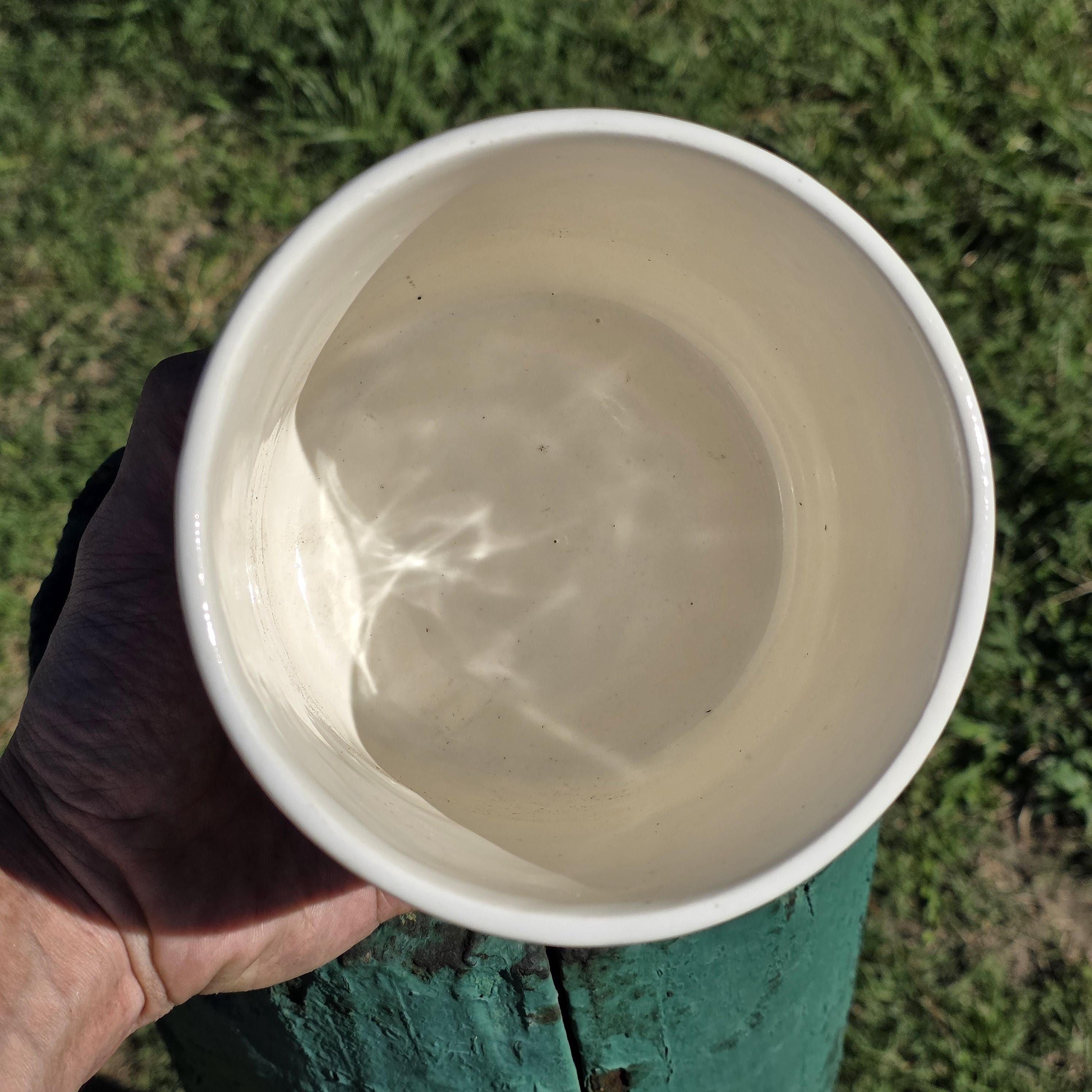 Minimalist White Ceramic Cylinder Planter, 5.25-Inch Pot