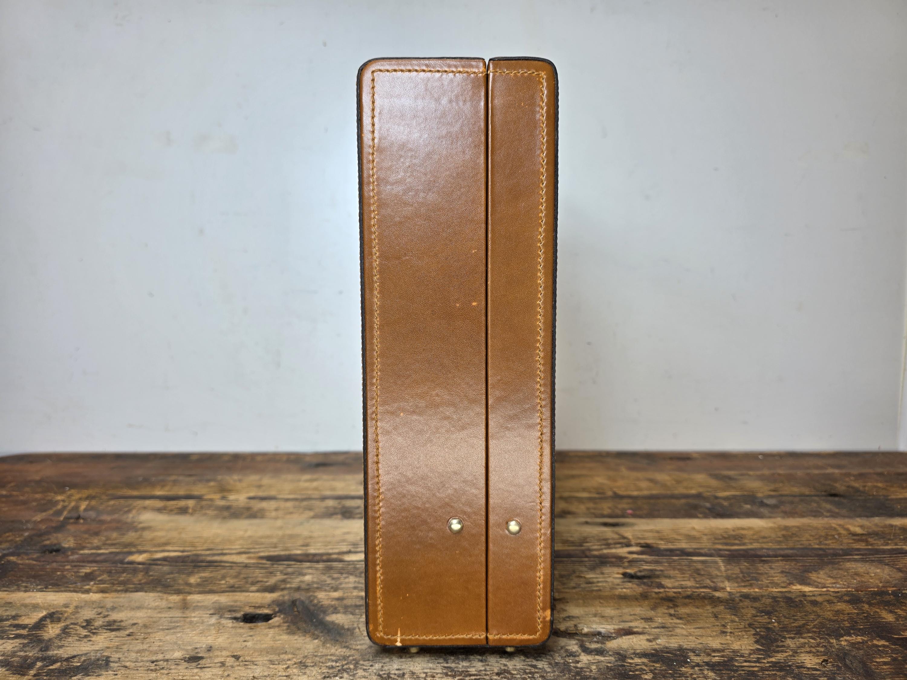 Bally Italy Leather Attache Briefcase CEO President Hard Case with Dust Cover