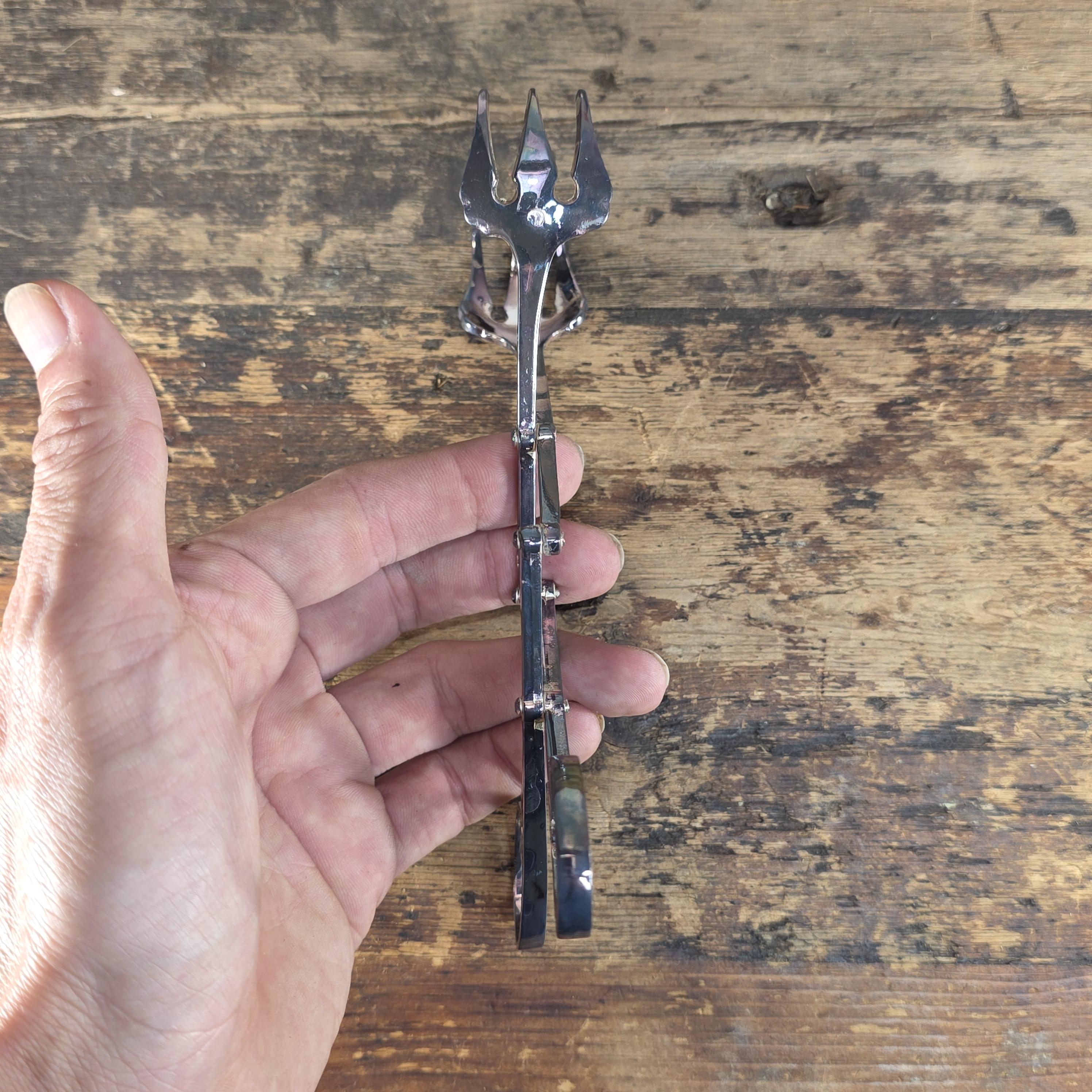 Vintage Italian Silver Plated Scissor Serving Tongs (Ice/Sugar Tongs) 7.5"L