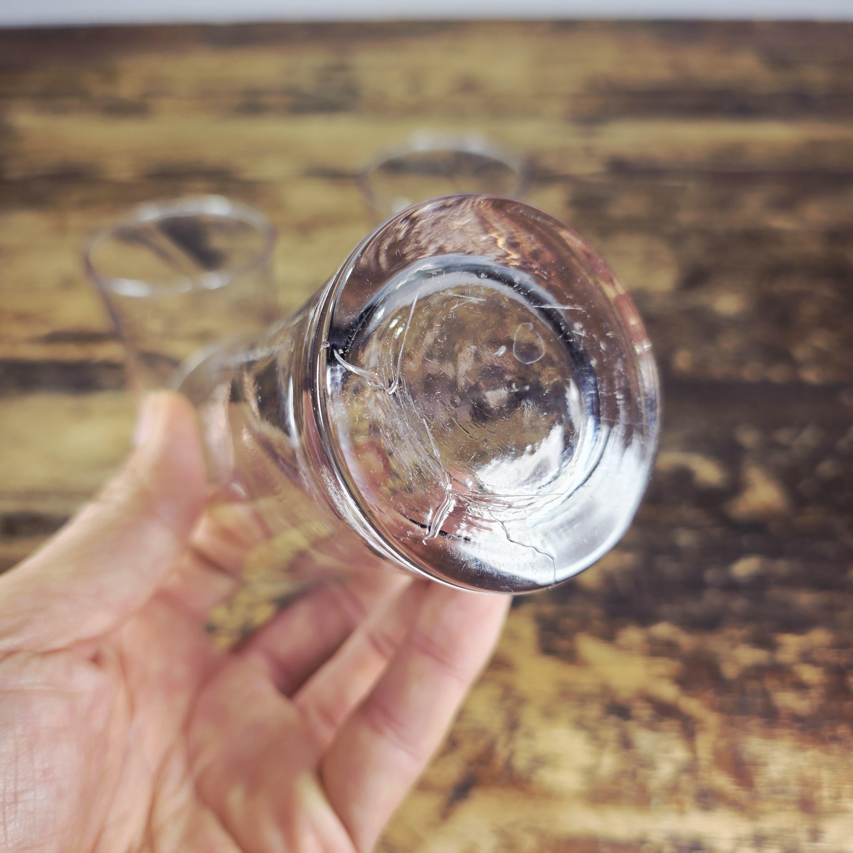 Vintage Blush Pink Swirl Glass Tumblers – Set of 3 (6 oz. each)