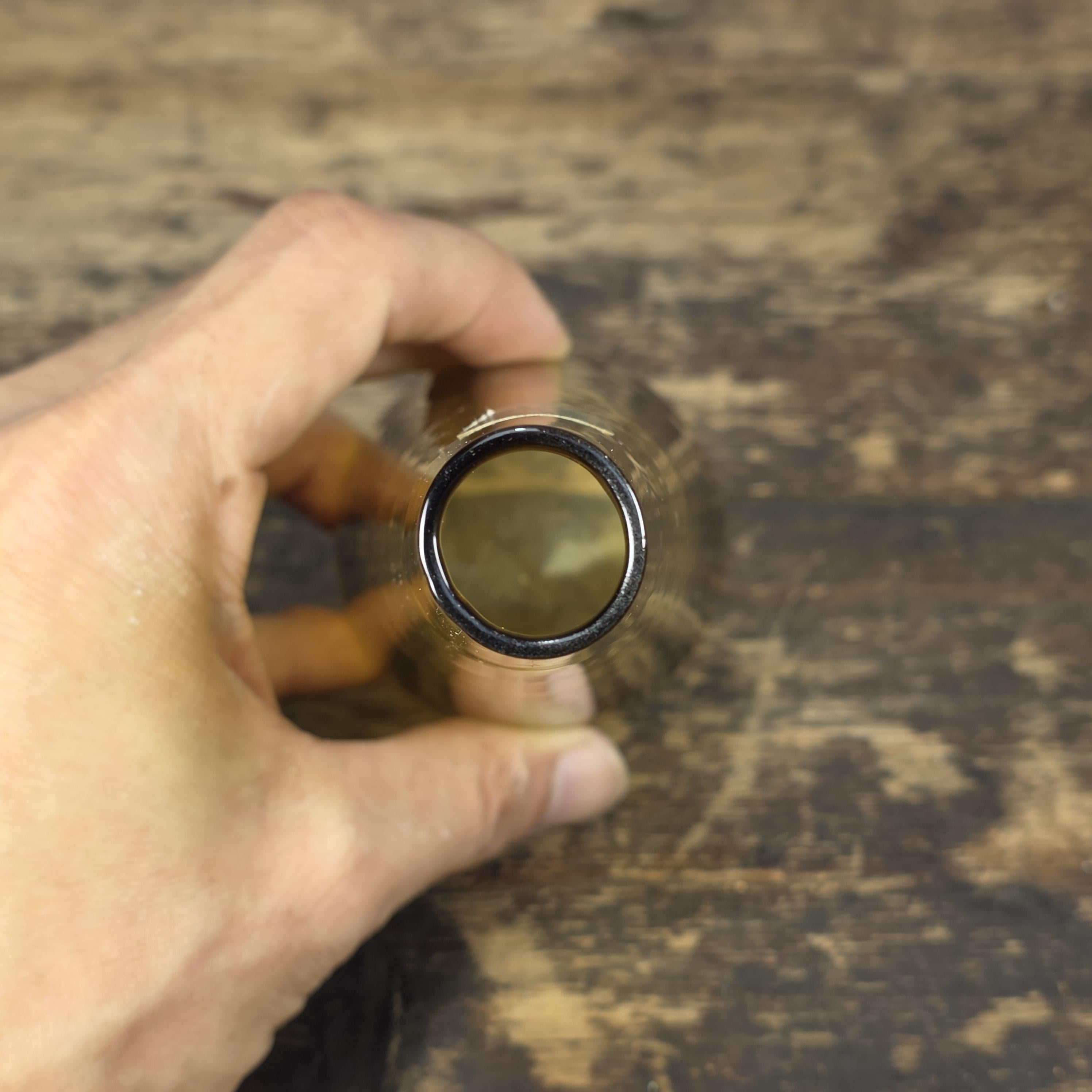 Counterpoint San Francisco Amber Hand Blown Glass Vase Made in Japan 1960s