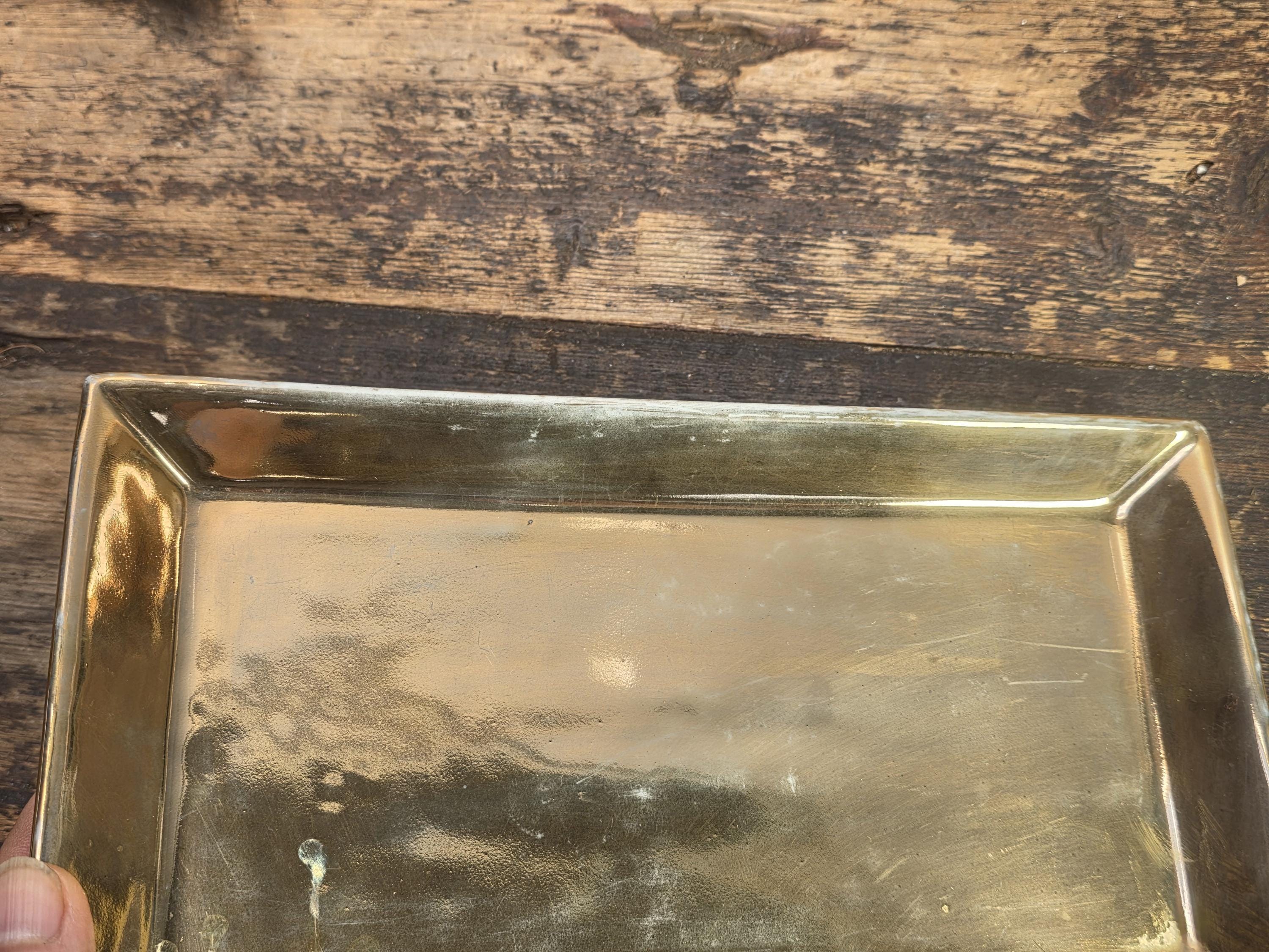 Tozai Home Gold Ceramic Rectangular Trays 9.75" Metallic Finish Plates Set of 3