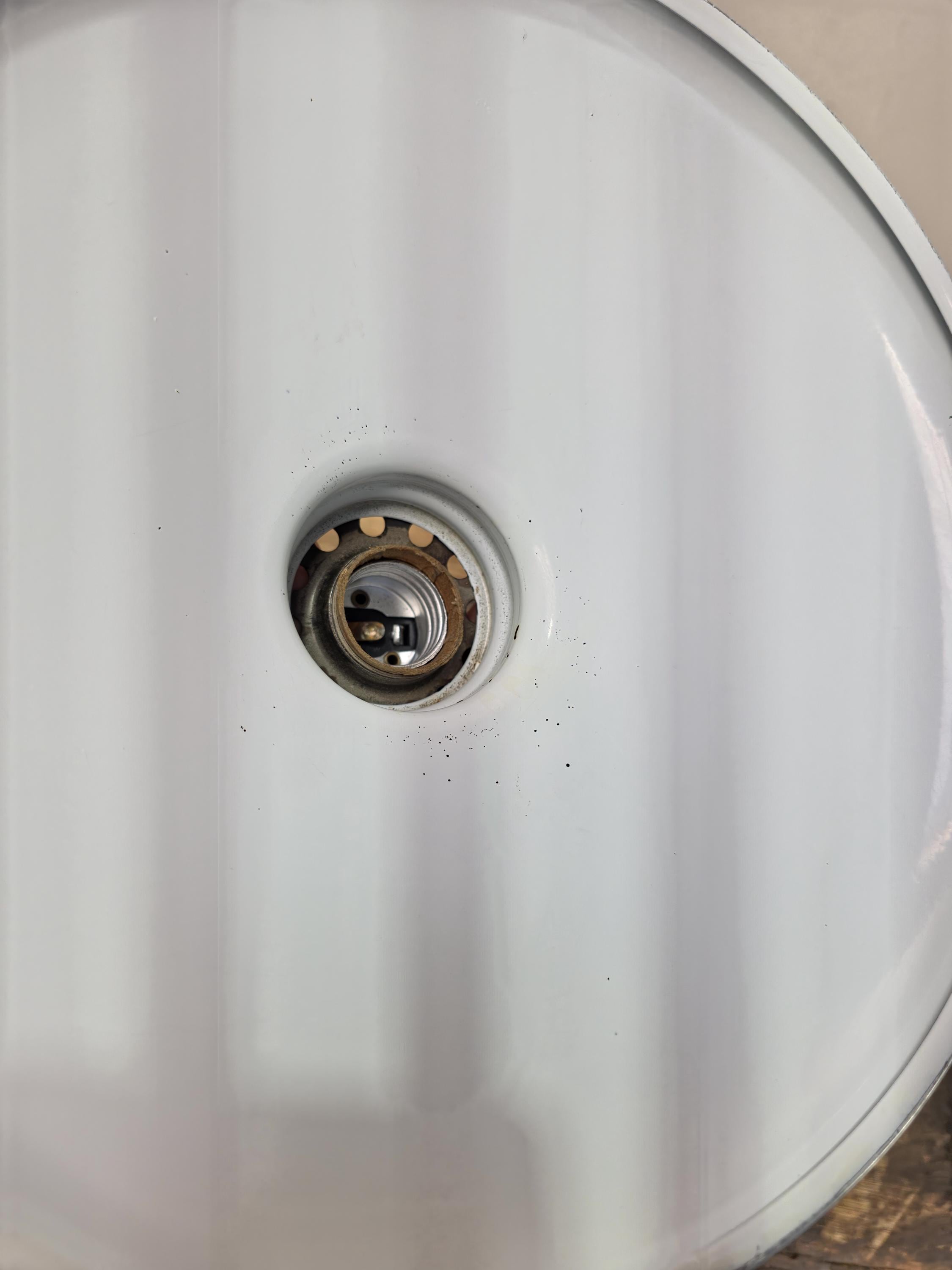 Vintage Green Enamel Pendant Light 10" Shade w/ GBPL Brass Socket