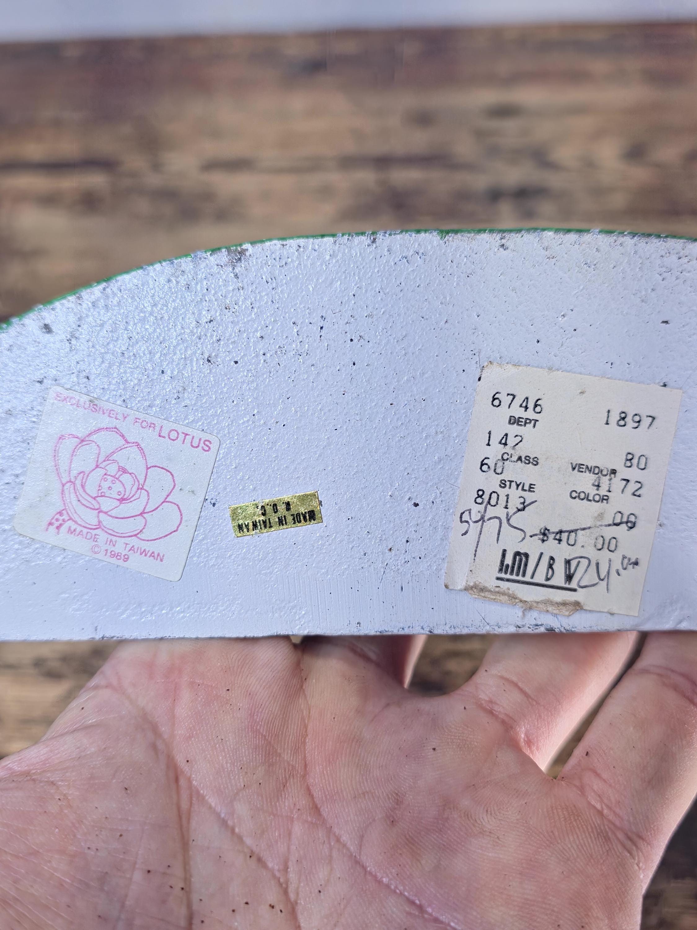 Vintage 1989 Cast Iron House Door Stop Hand Painted Exclusively for Lotus Taiwan