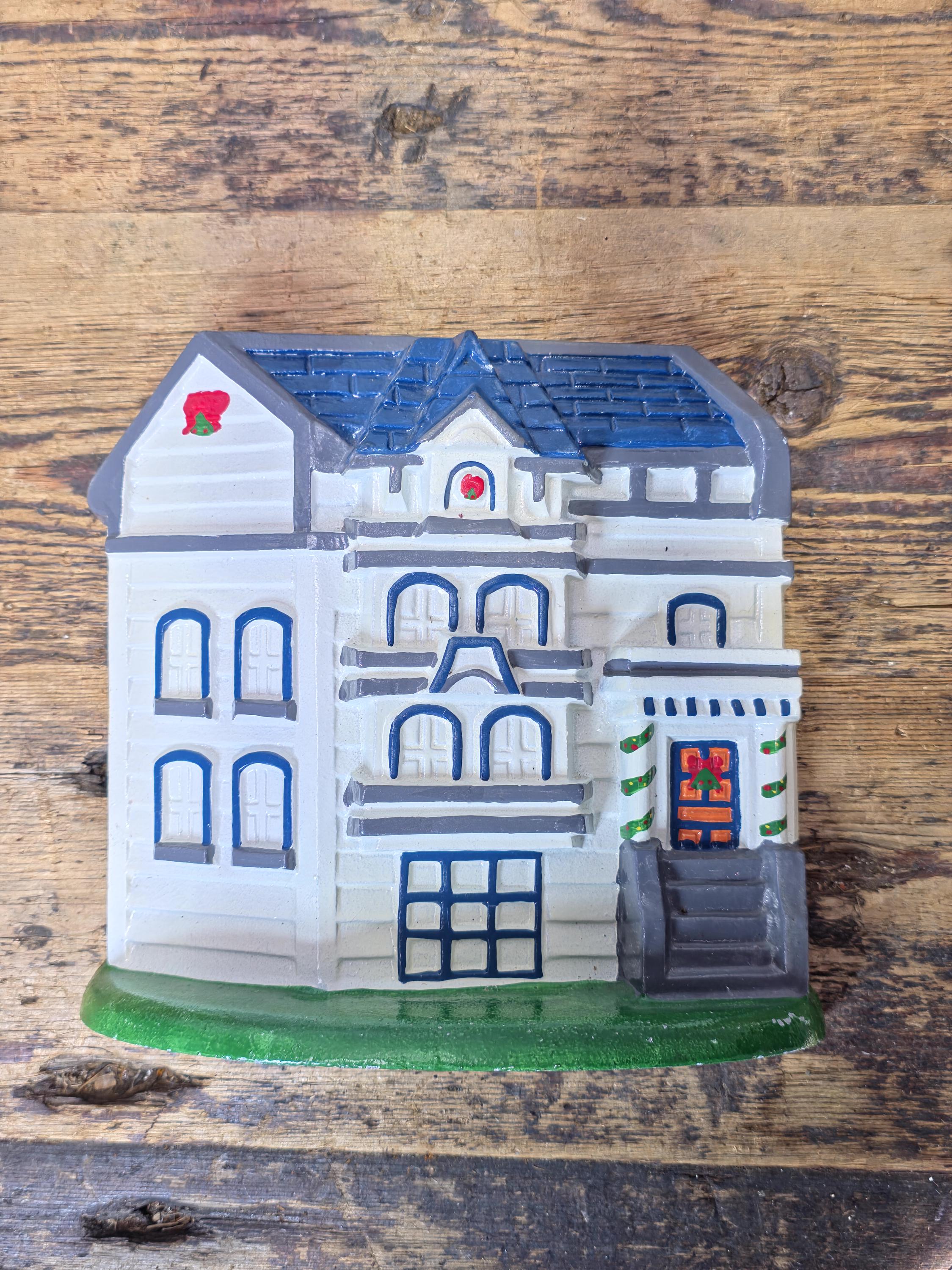 Vintage 1989 Cast Iron House Door Stop Hand Painted Exclusively for Lotus Taiwan