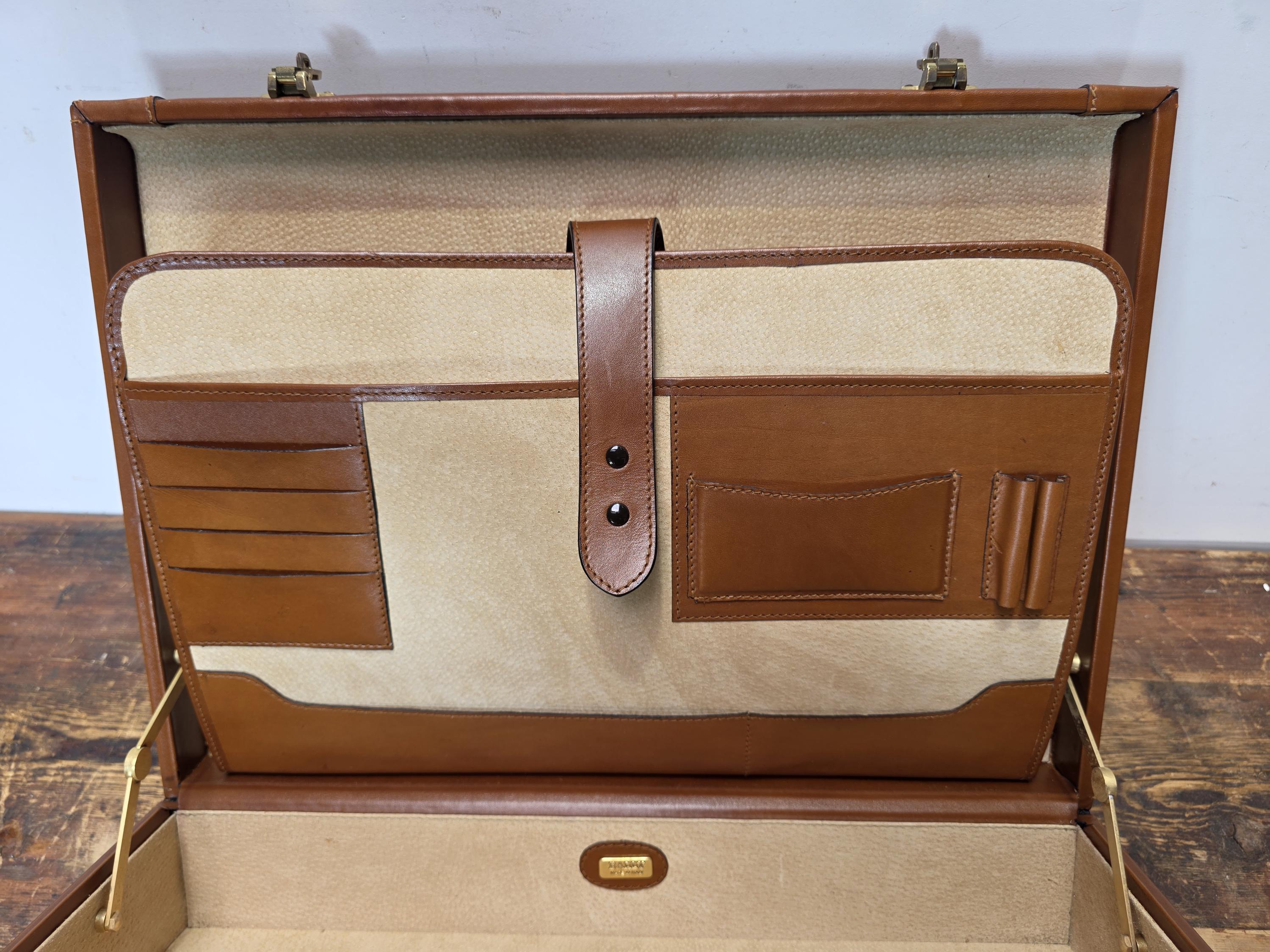 Bally Italy Leather Attache Briefcase CEO President Hard Case with Dust Cover