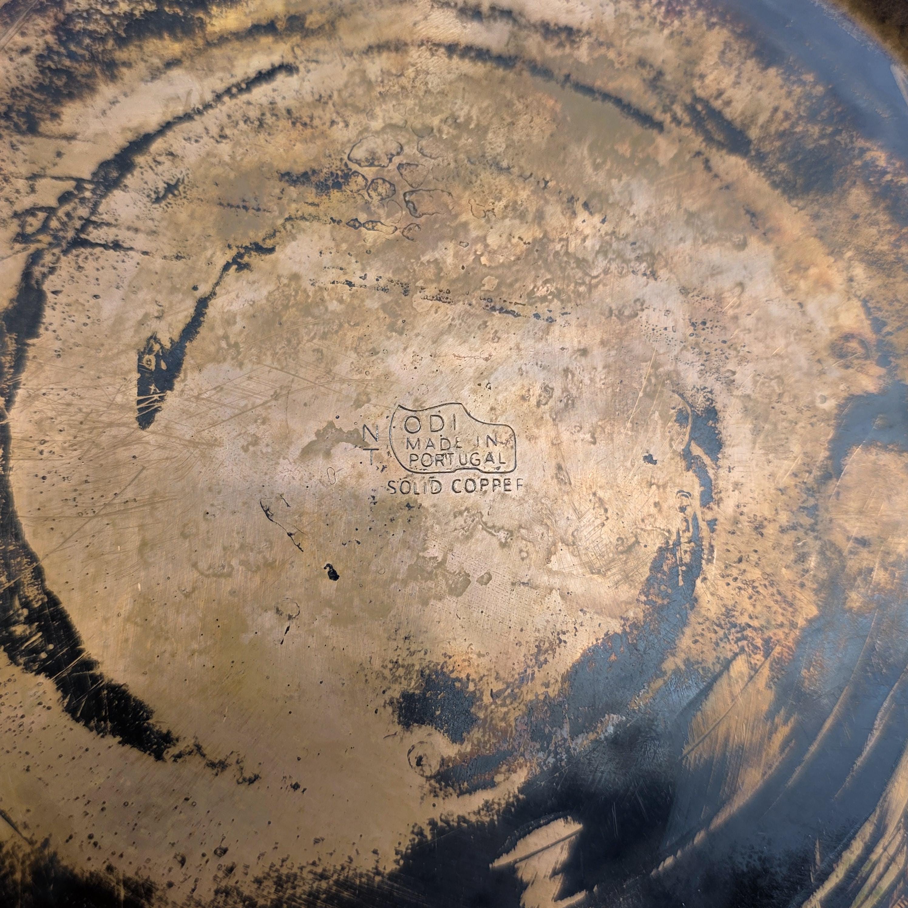 Vintage ODI Solid Copper Kettle with Wooden Handle – Made in Portugal, 1960s–70s