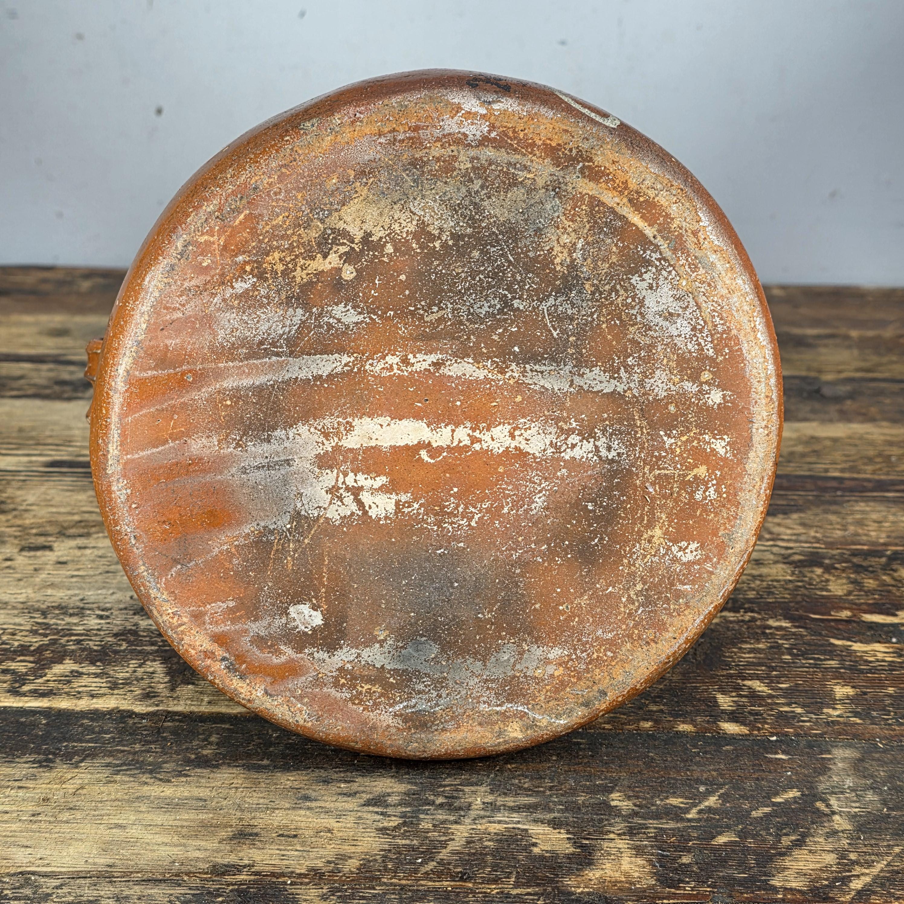 Vintage Mexican Hand-Painted Terracotta Storage Jar/ Folk Art Pottery