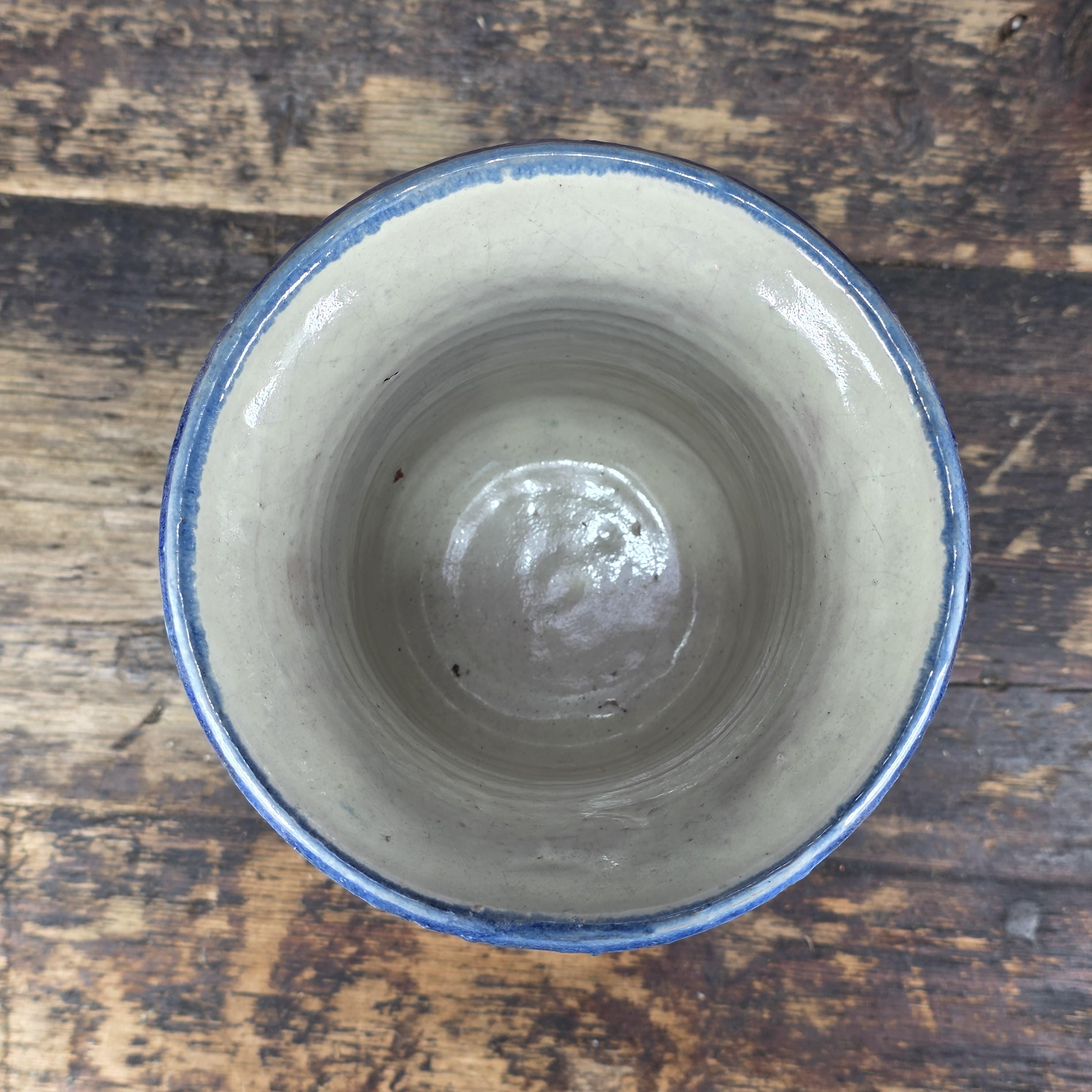 Vintage Mexican Talavera Hand-Painted Chalice Vase / Goblet Form Pottery