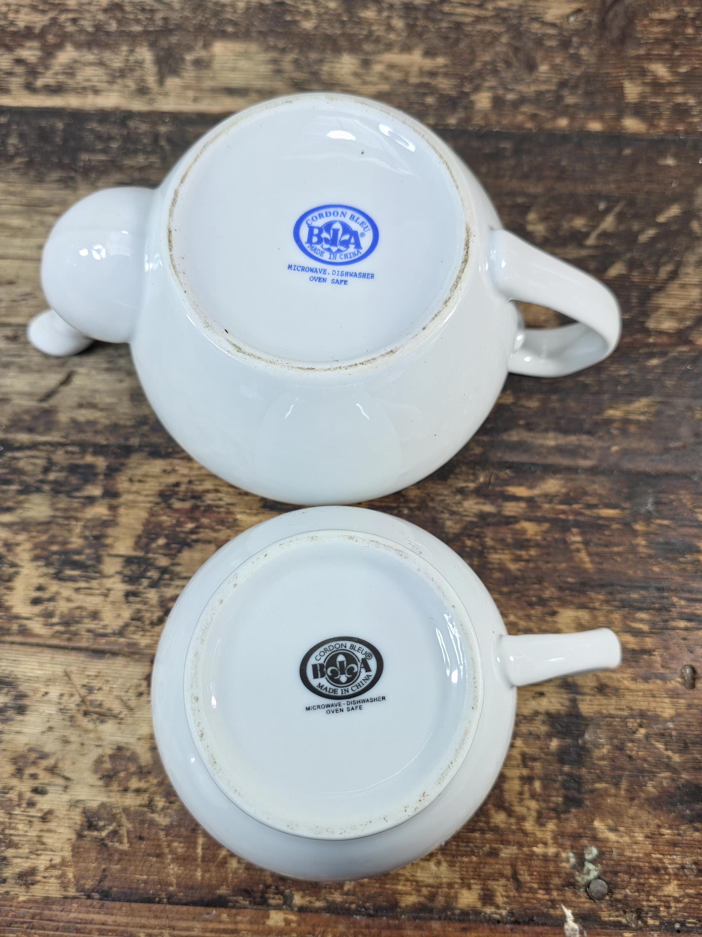 BIA Cordon Bleu White Porcelain Teapot and Cup Set (2-Piece)