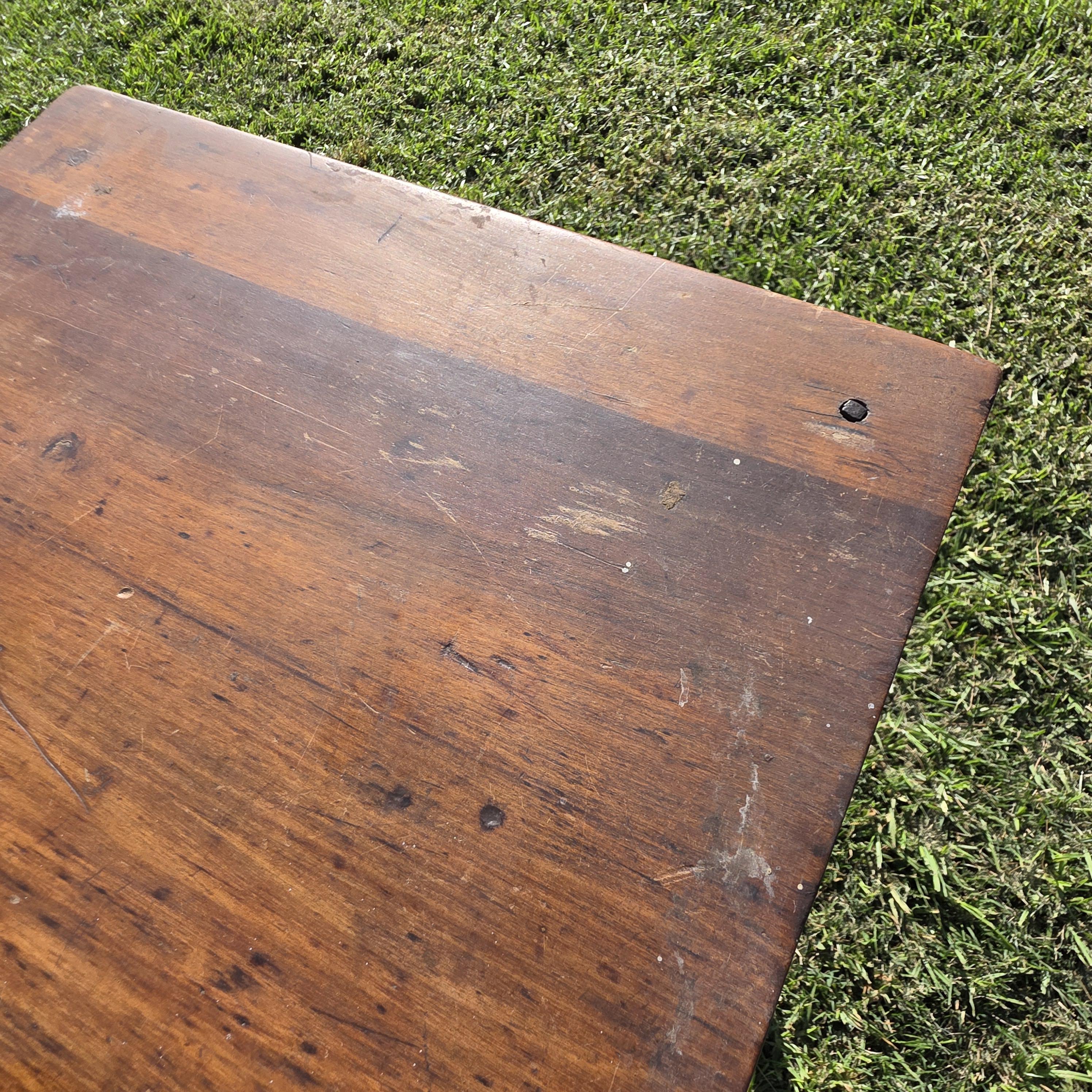 Antique New England Cherry One-Drawer Work Table c.1820s Original Mushroom Knob