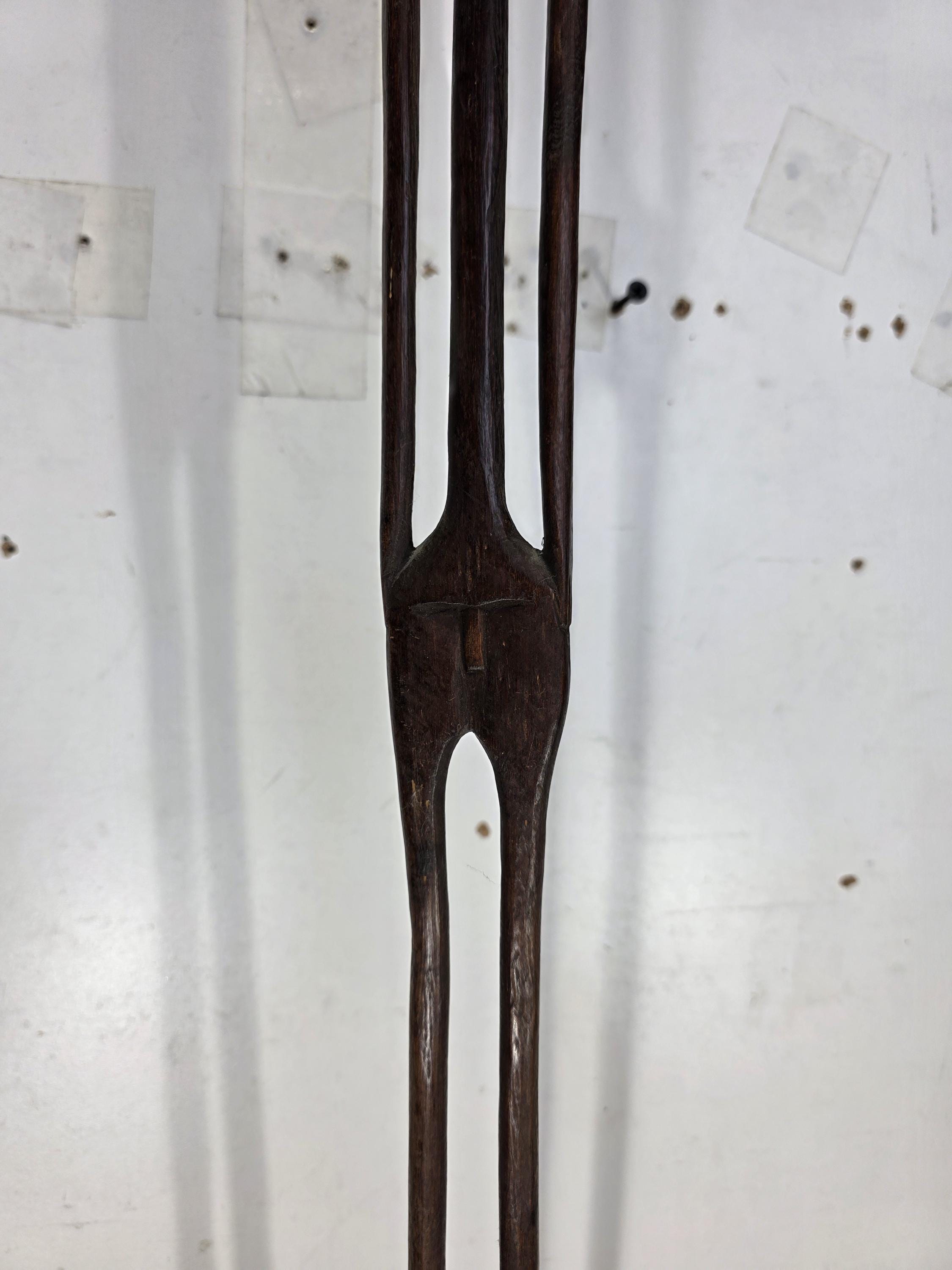 African Tribal Art Tall Carved Wood Figure w/ Split Legs 61"