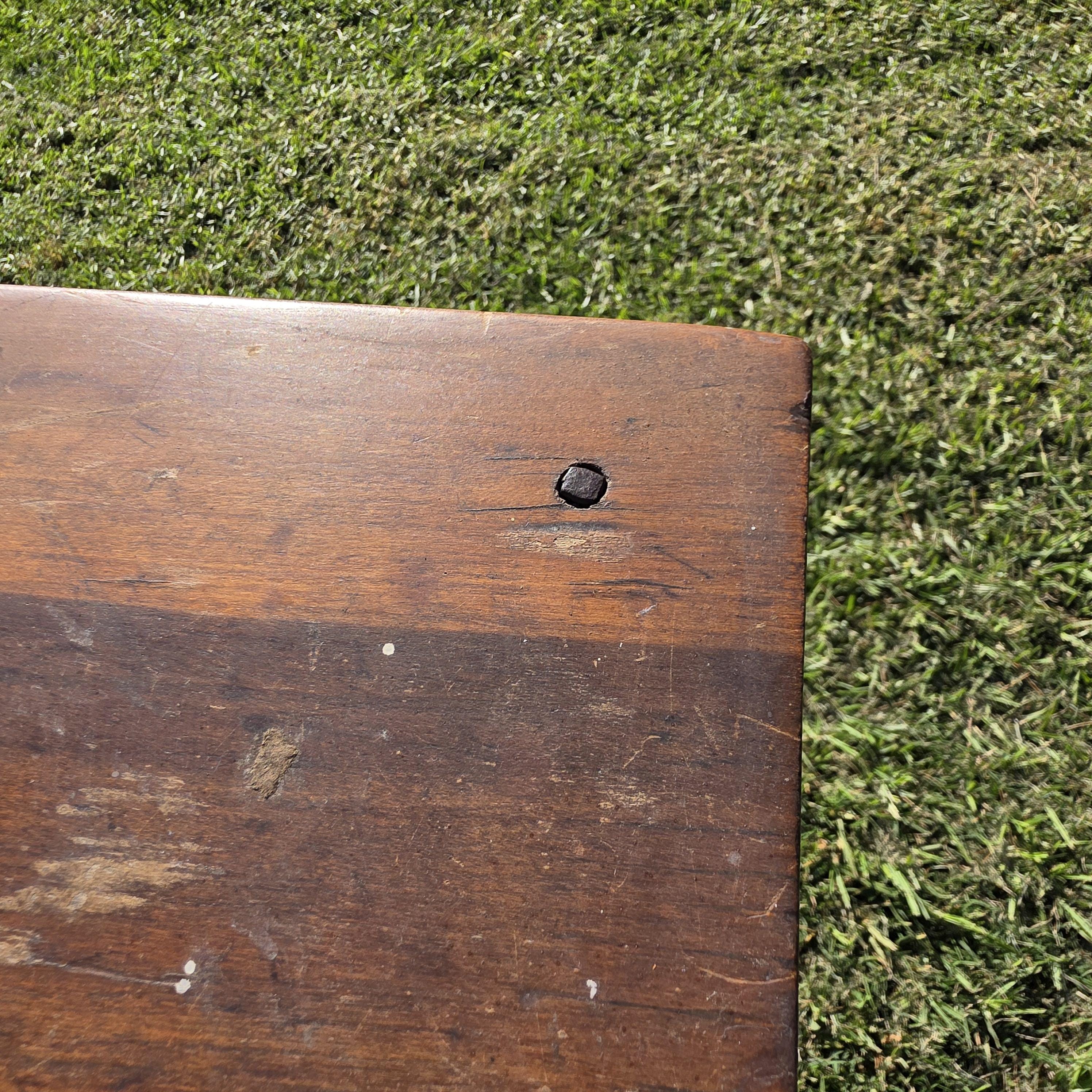 Antique New England Cherry One-Drawer Work Table c.1820s Original Mushroom Knob