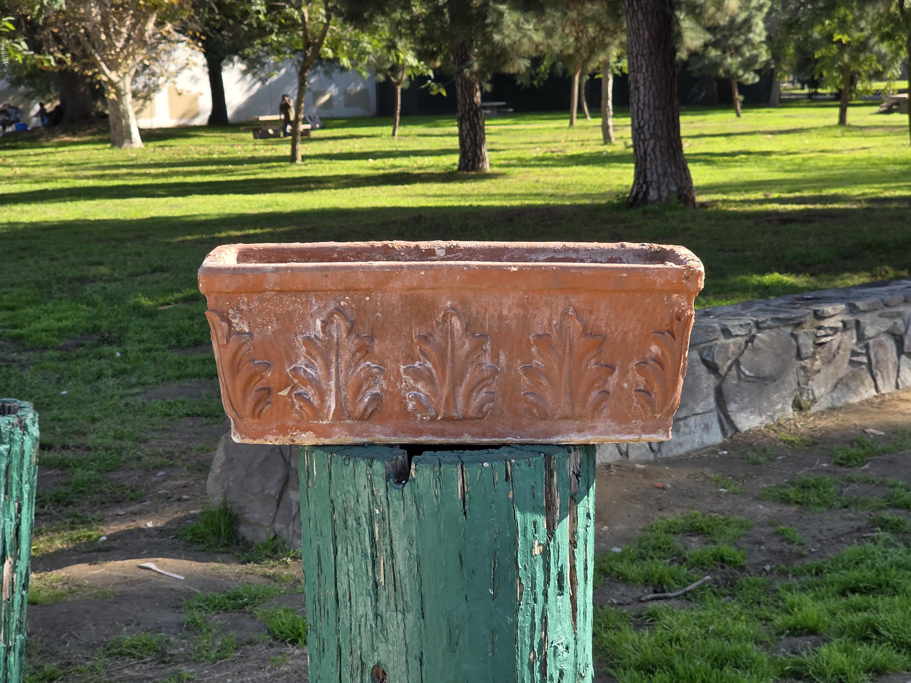 Vintage Italian Terracotta Planter – Weathered & Rustic – Marked 50 SILMA ITALY
