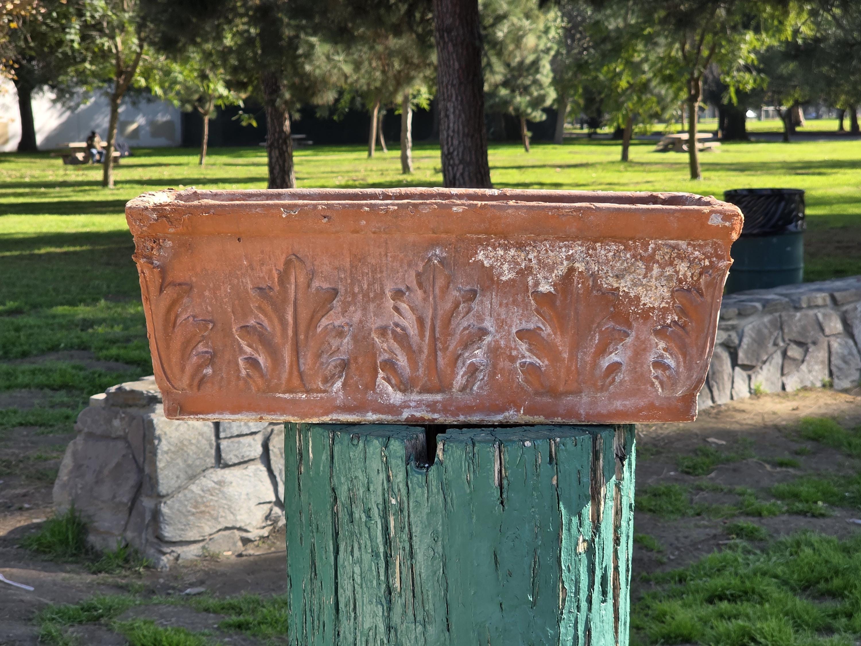 Vintage Italian Terracotta Planter – Weathered & Rustic – Marked 50 SILMA ITALY