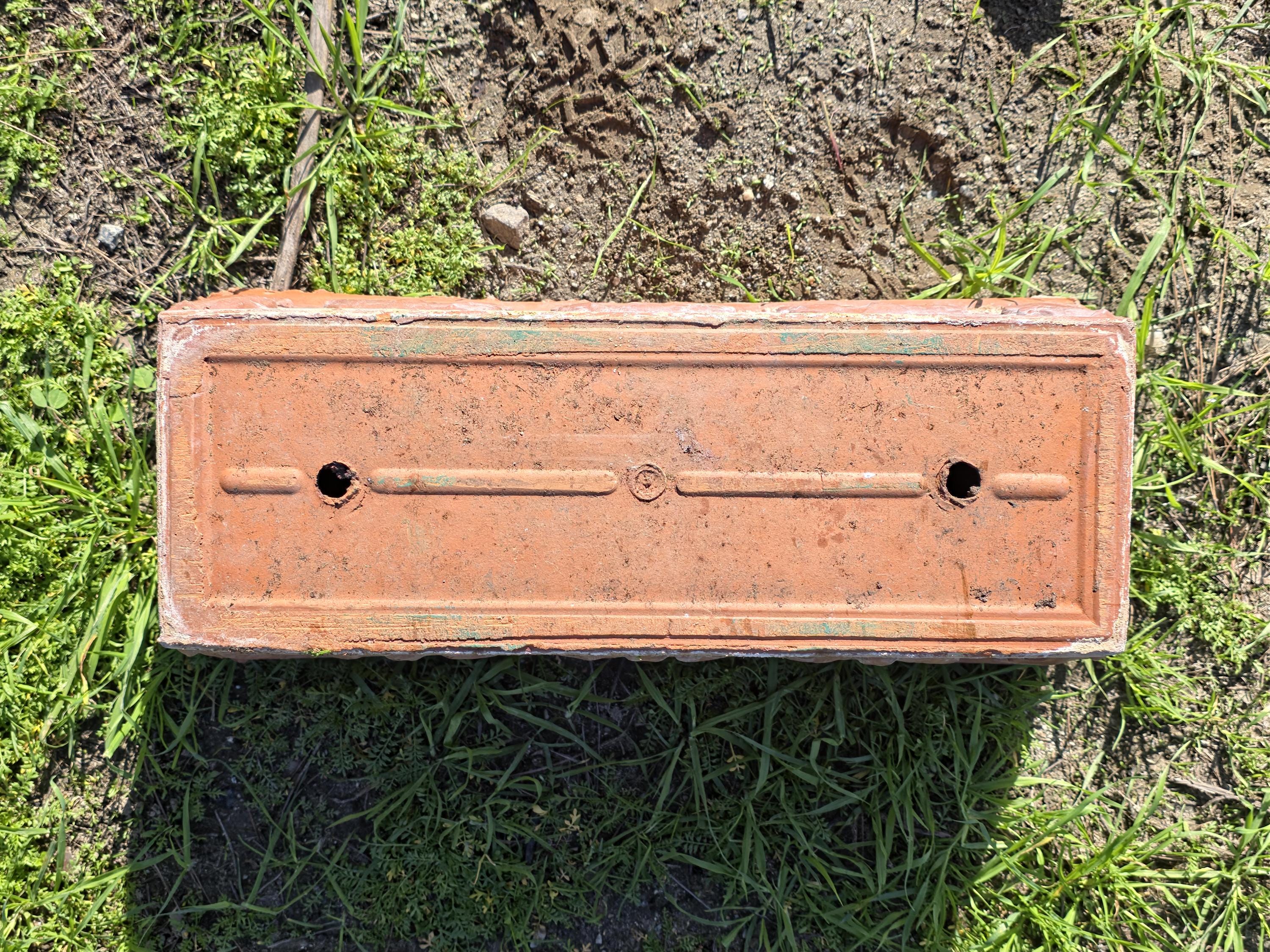 Vintage Italian Terracotta Planter – Weathered & Rustic – Marked 50 SILMA ITALY