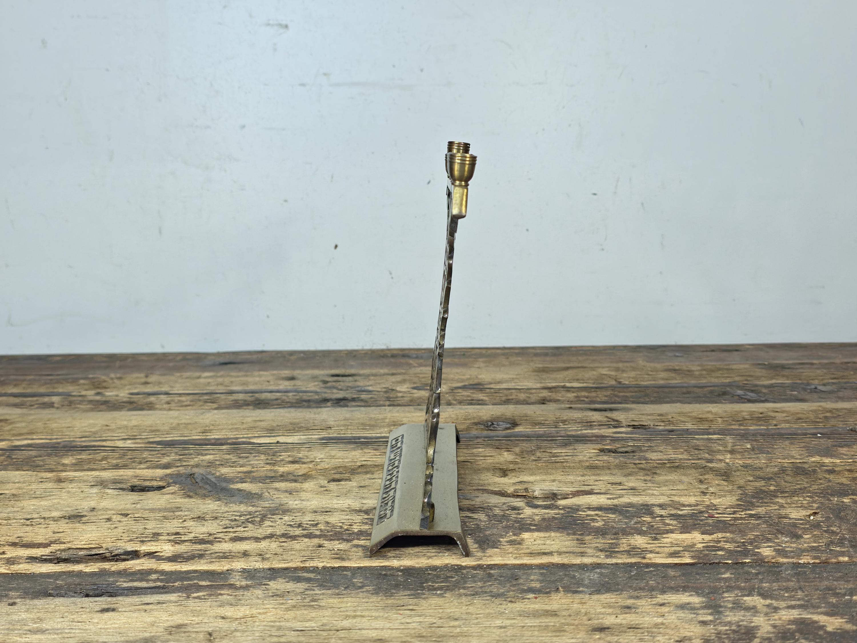 Vintage Brass Hanukkah Menorah – Israel – 12 Tribes Judaica – Mid Century