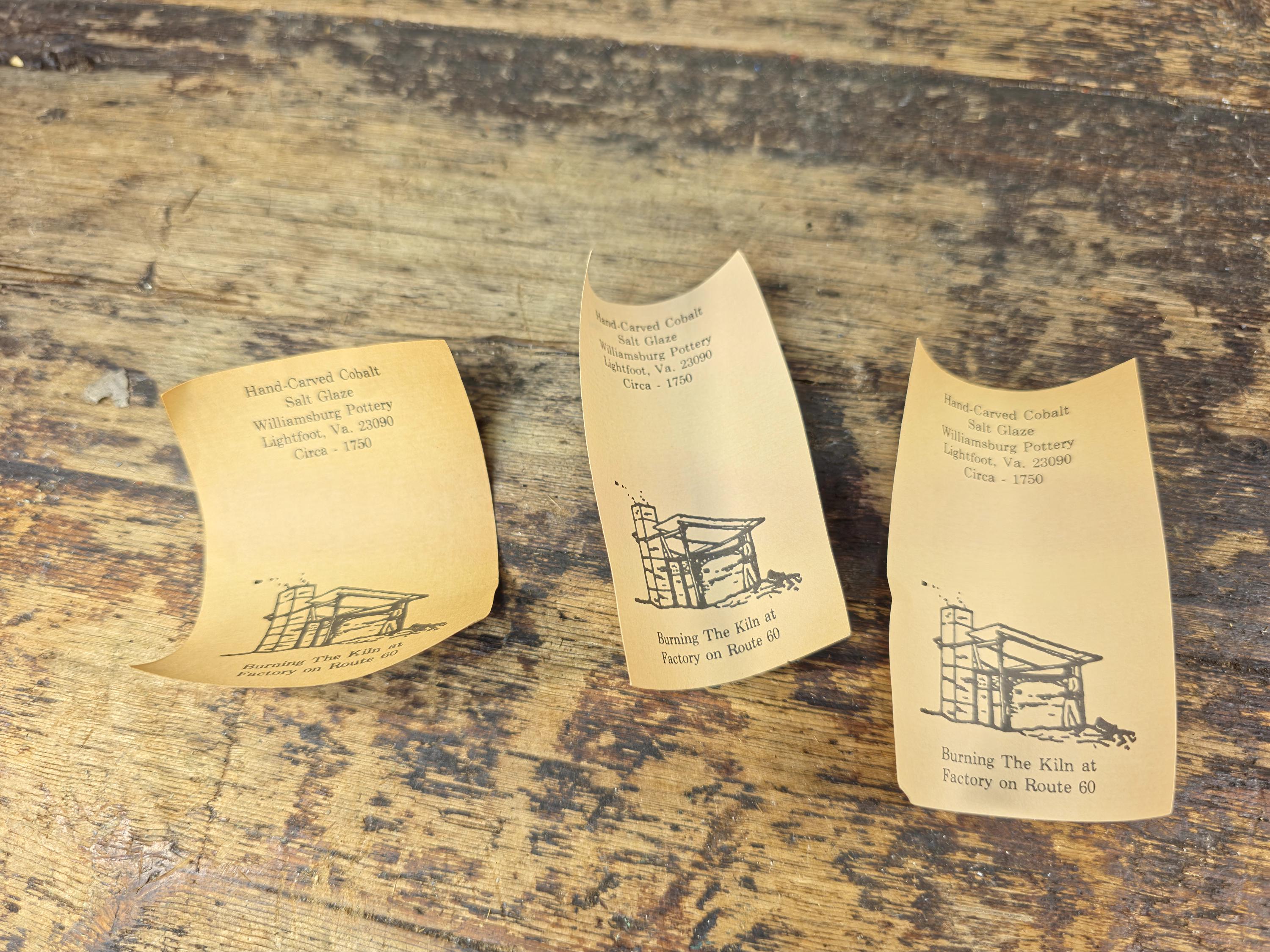 NOS Williamsburg Pottery Salt Glaze Mini Pitcher Pot Set of 3