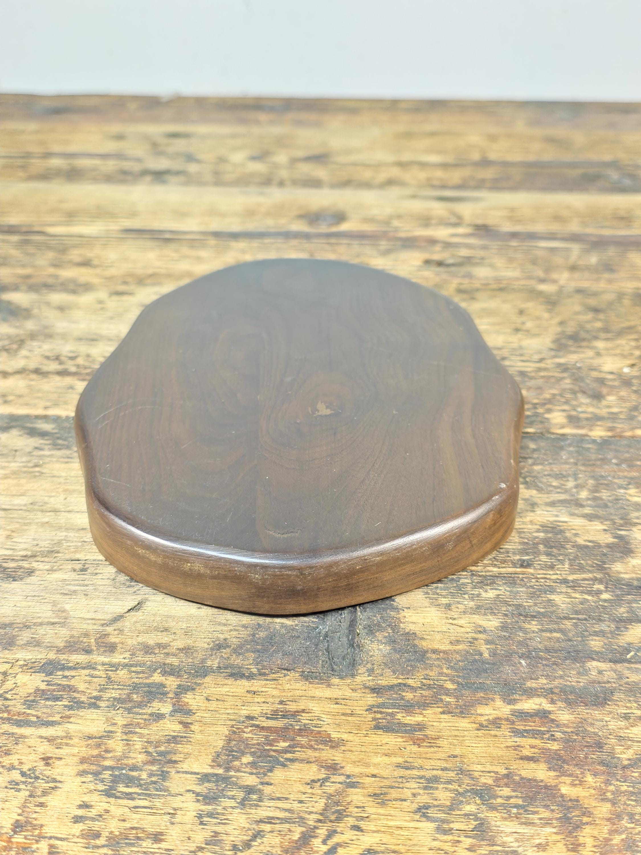 Vintage Wooden Display Stand / Base – Walnut Finish 9.5" x 6.5"