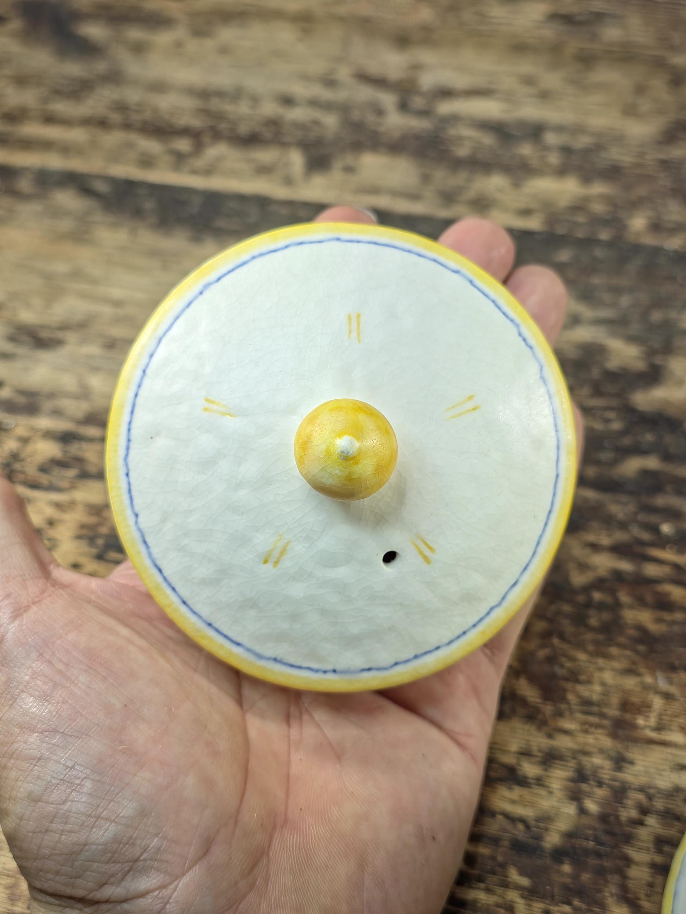 Crown Ducal Snow Glaze Coffee Pot 2lb Hand Painted Floral England Vintage