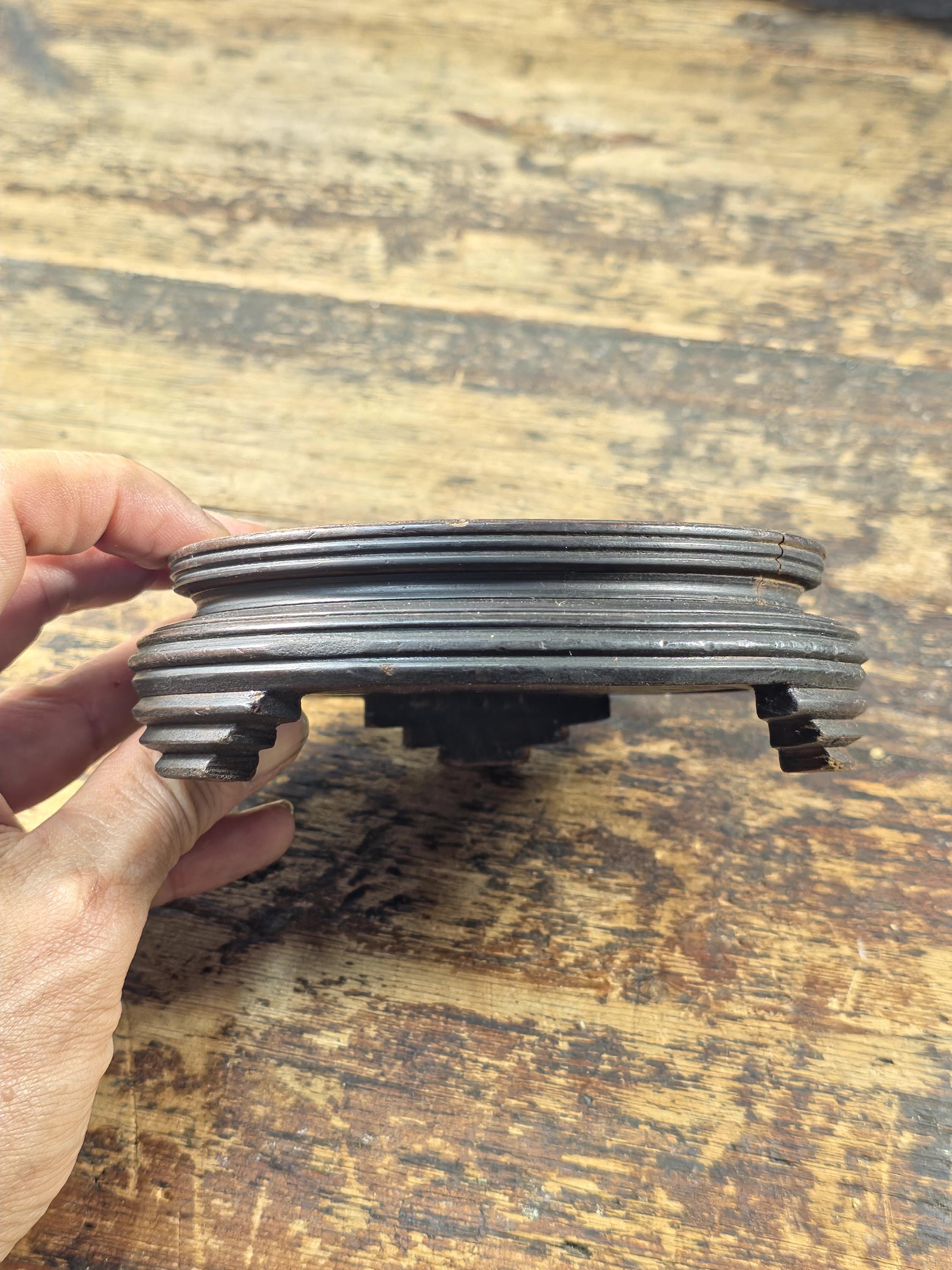 Small Asian Mixed Display Stands Set – Chinese & Japanese Wood Bases (3 pcs)