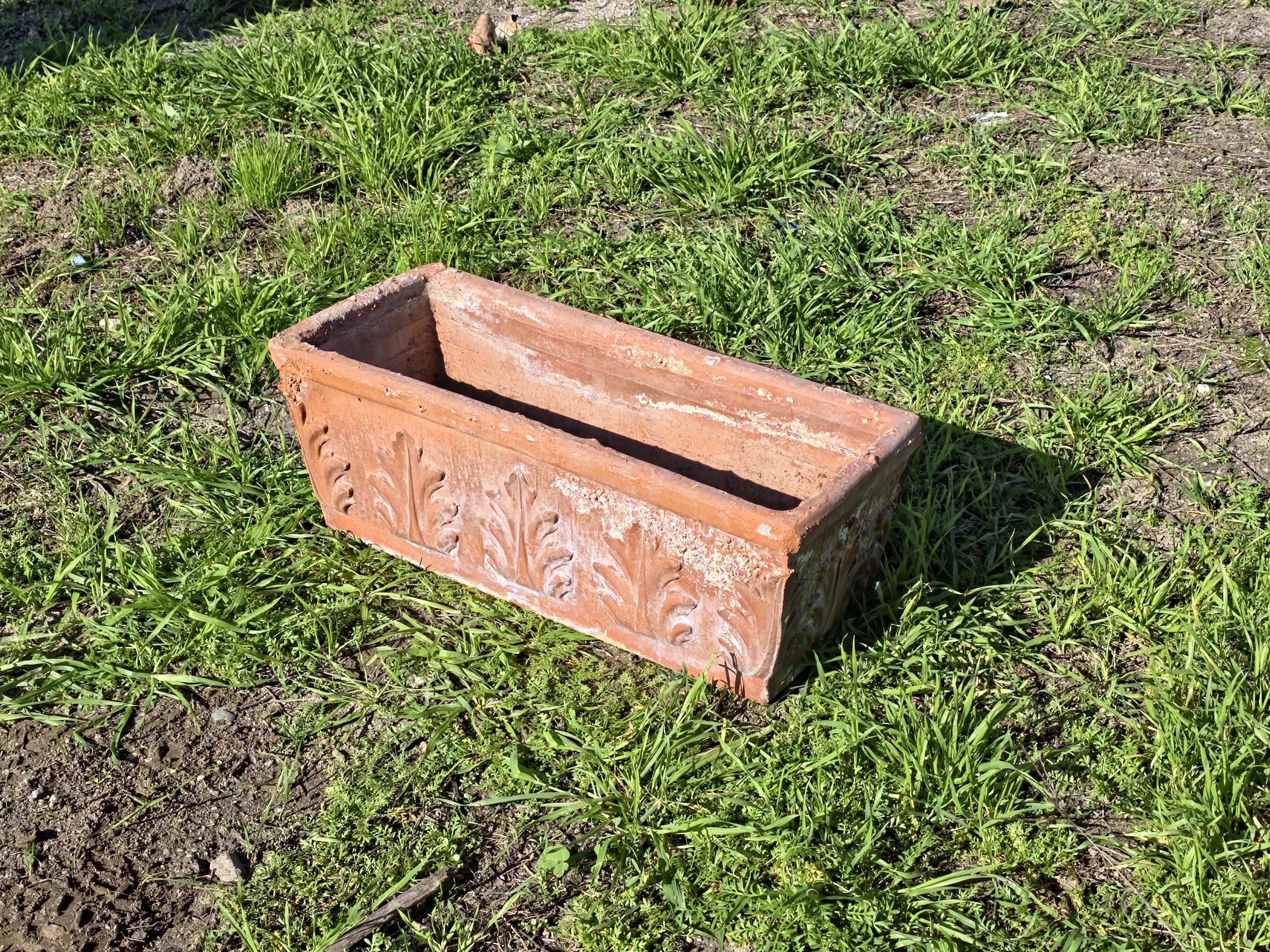 Vintage Italian Terracotta Planter – Weathered & Rustic – Marked 50 SILMA ITALY