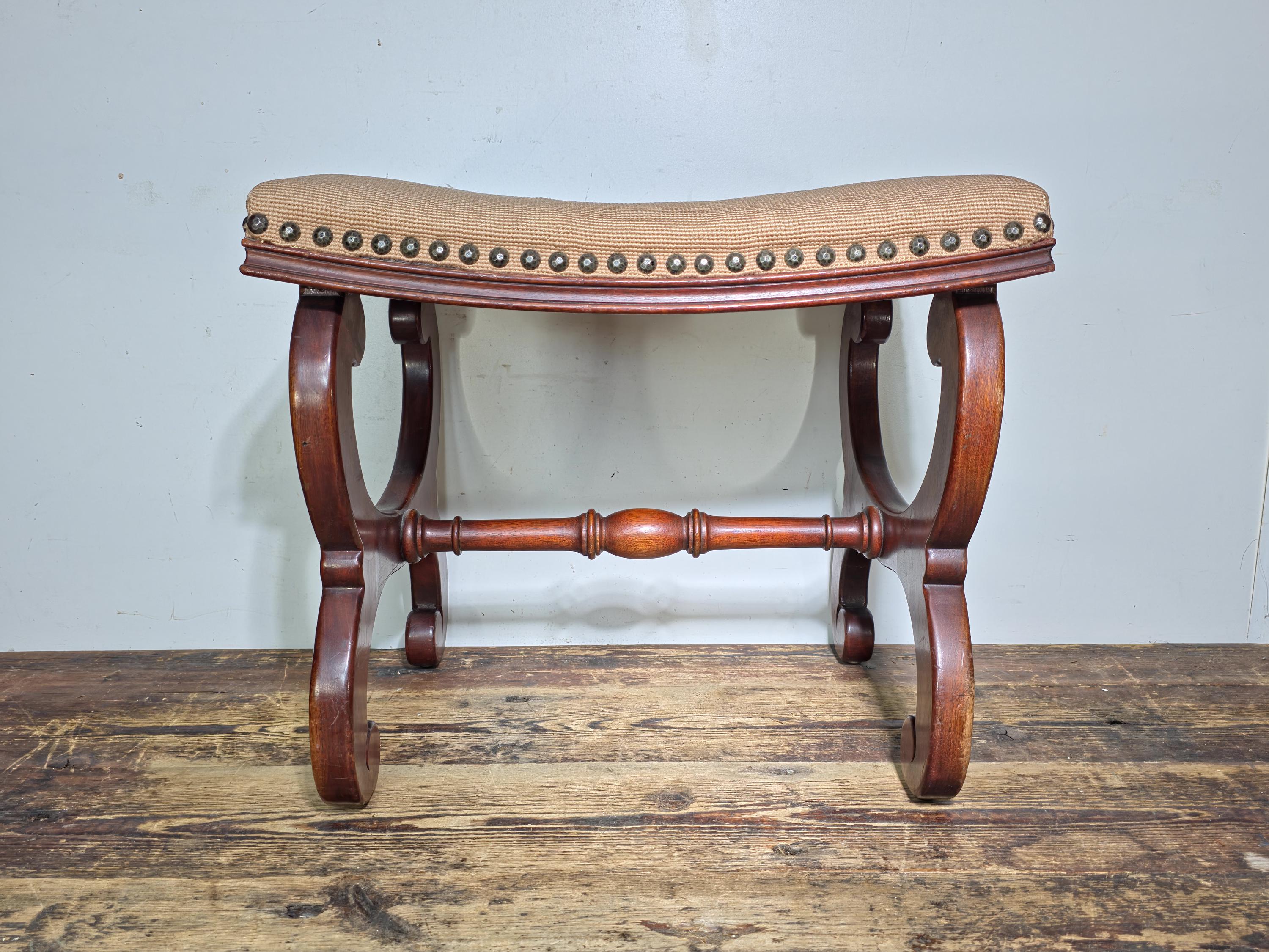 Rare 1930s Vander Ley Bros Needlepoint Stool | 300 Hall St. Grand Rapids Antique