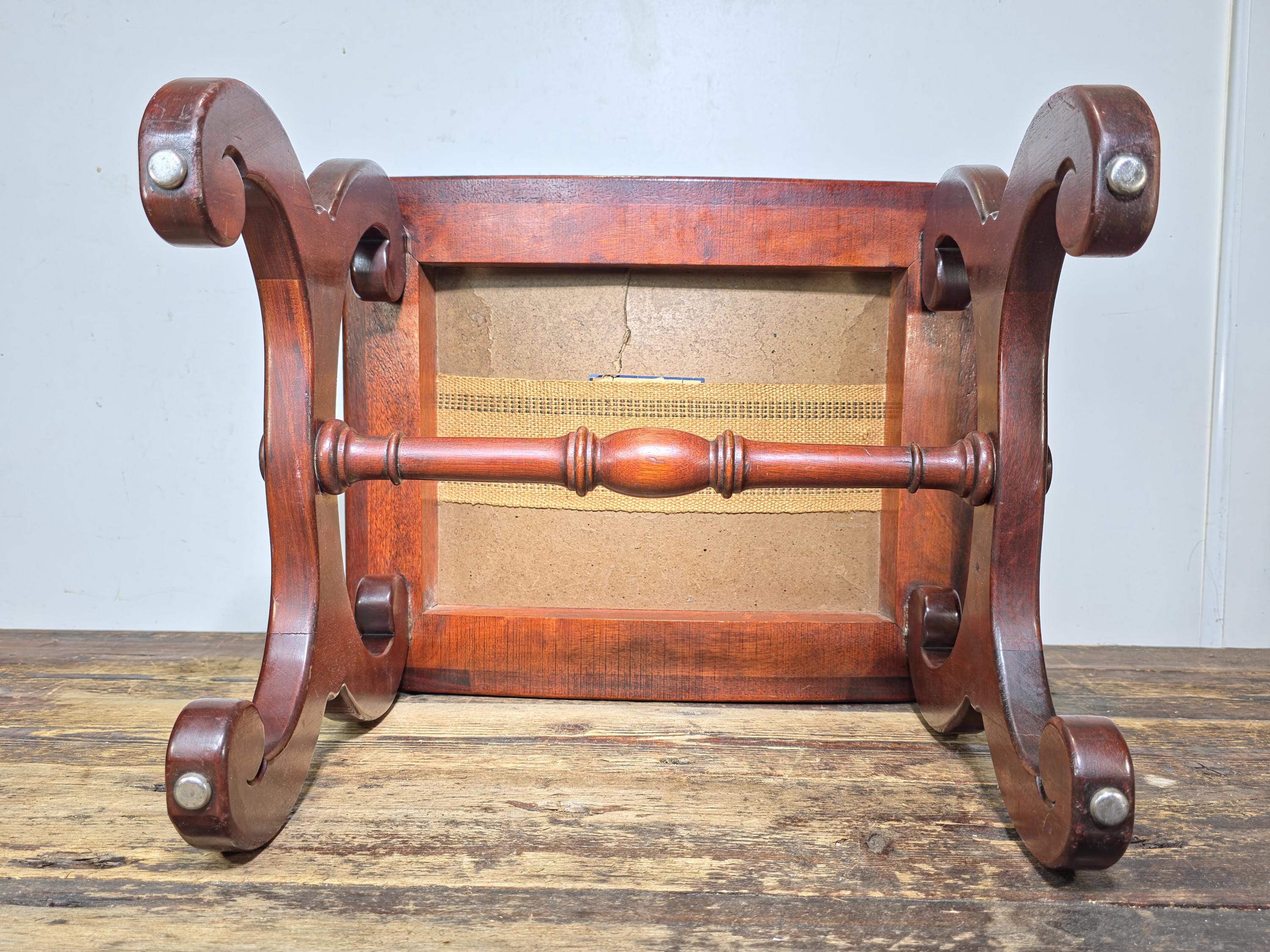 Rare 1930s Vander Ley Bros Needlepoint Stool | 300 Hall St. Grand Rapids Antique