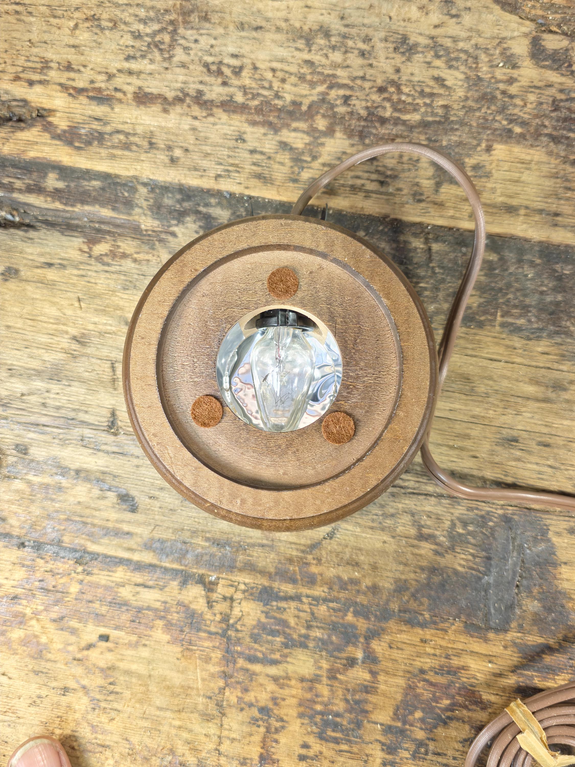 Vintage Wooden Display Light Stand by Analite Inc. “Show-Off Illuminator” USA