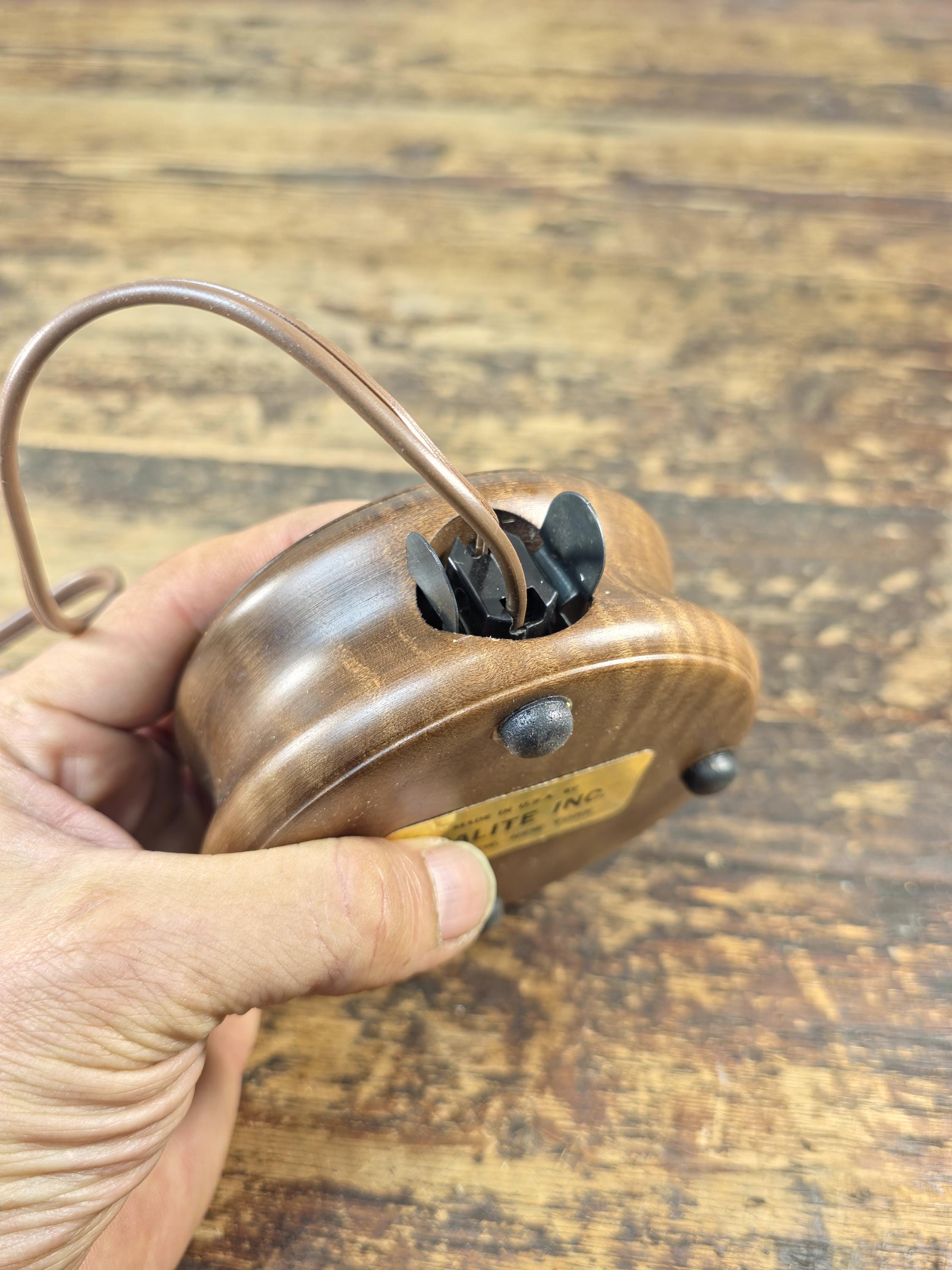 Vintage Wooden Display Light Stand by Analite Inc. “Show-Off Illuminator” USA