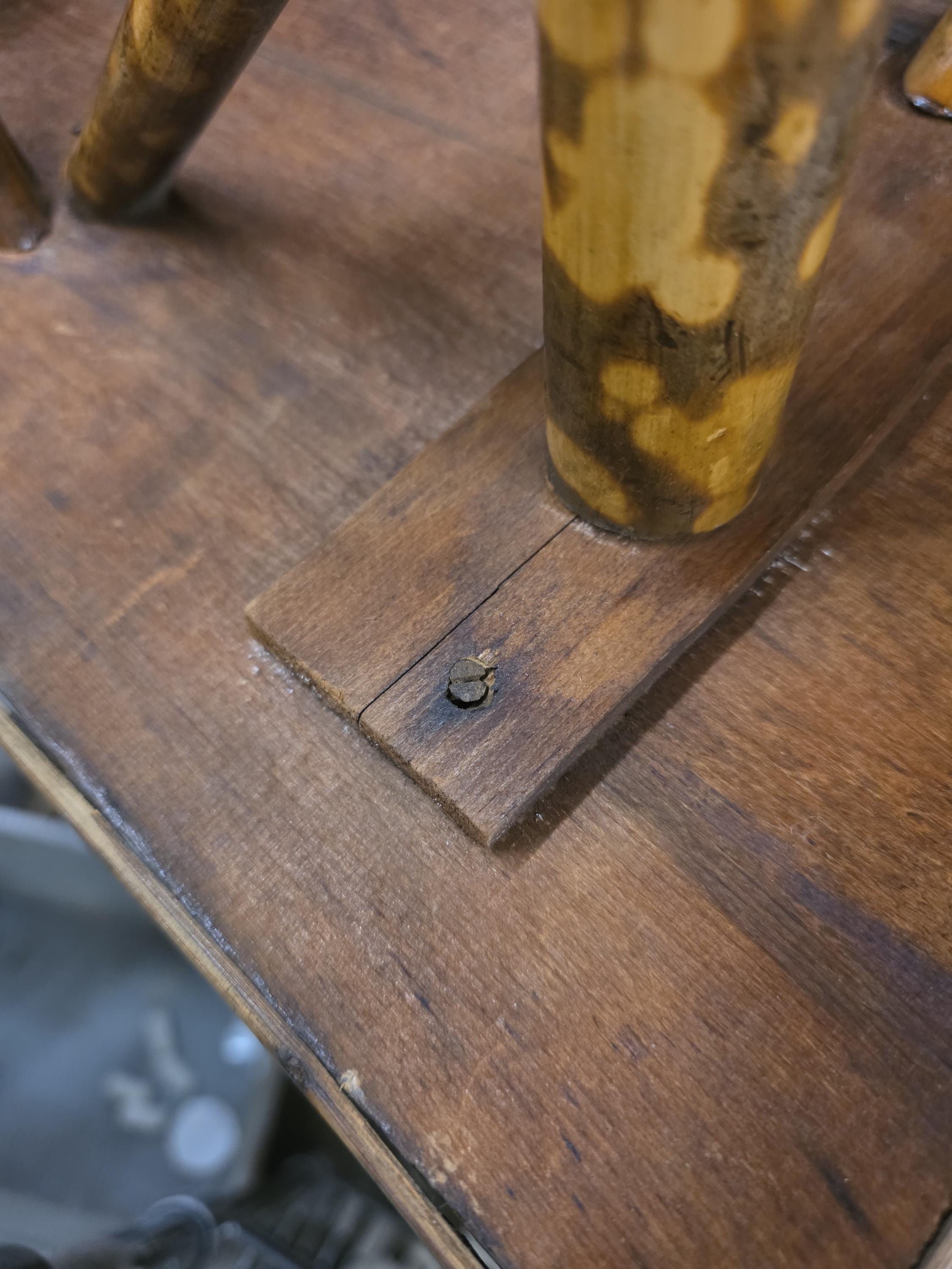 Rare Antique Chinoiserie Bamboo Table | Hand-Painted Lacquer Panels, c.1900