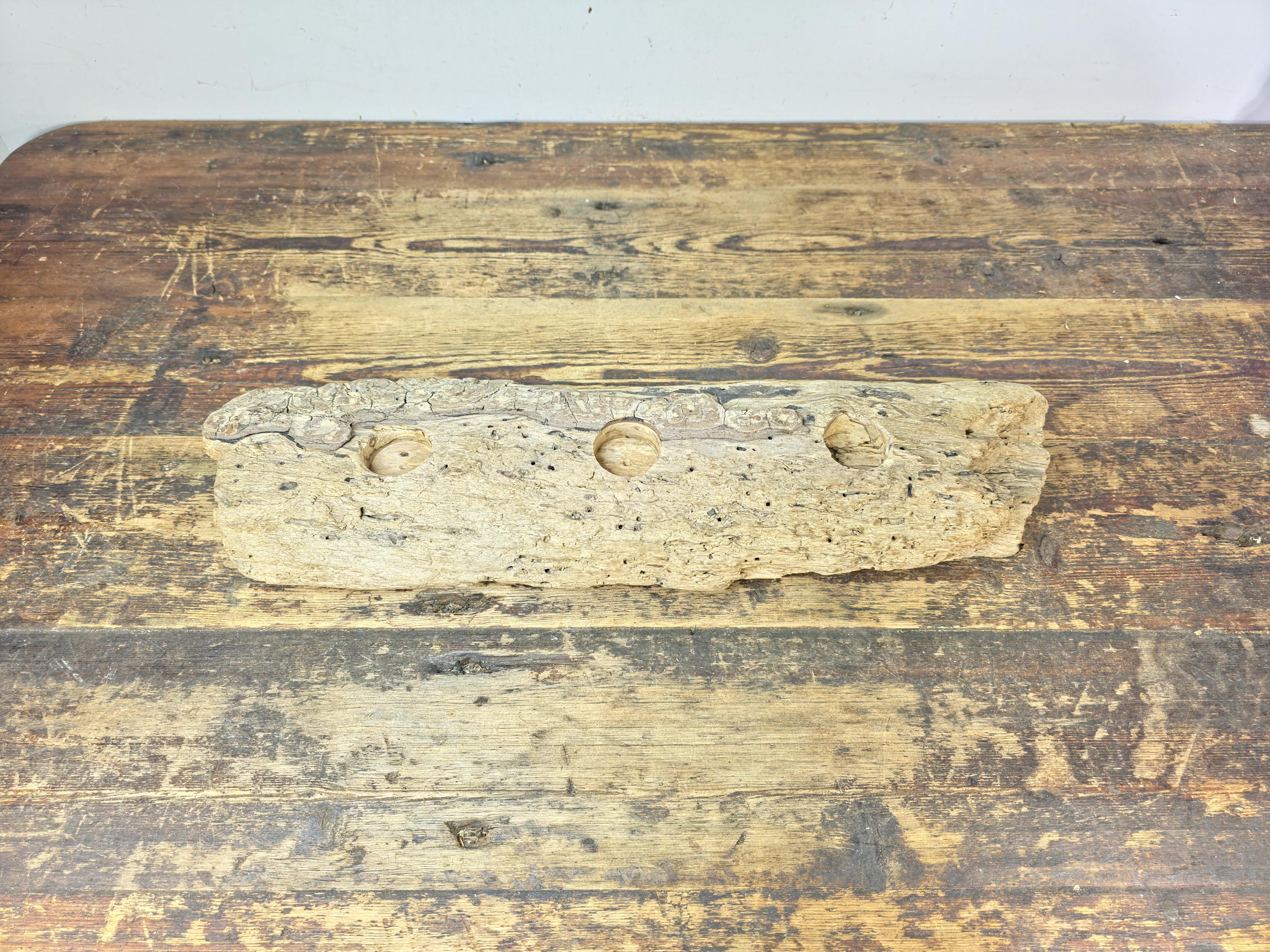Artisan Made Driftwood three votive candle holder Including 3 Tea lights 19.5" L