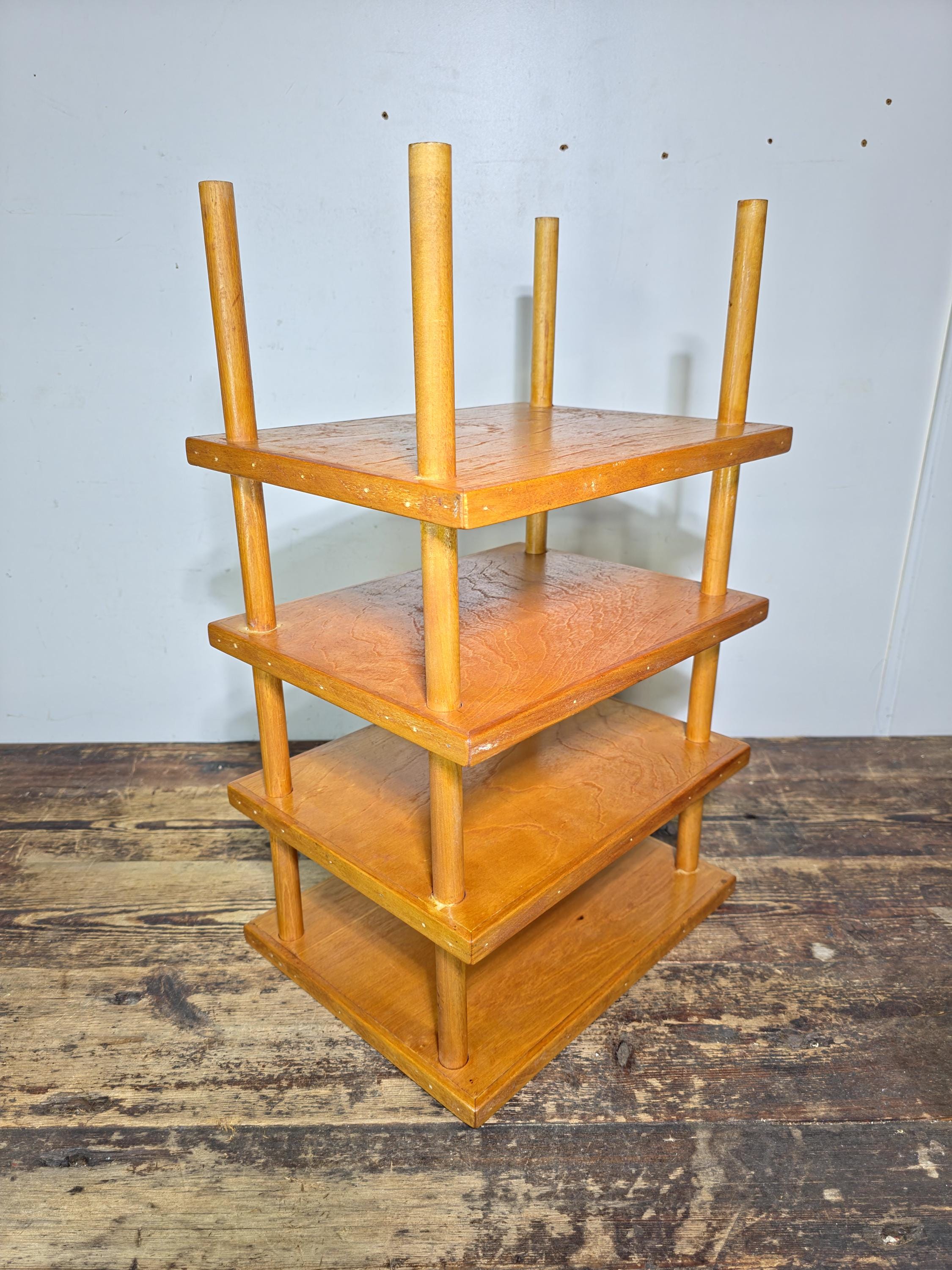 MCM Charming Wooden Toddler Shoe Rack / 4-Tier Utility Shelf