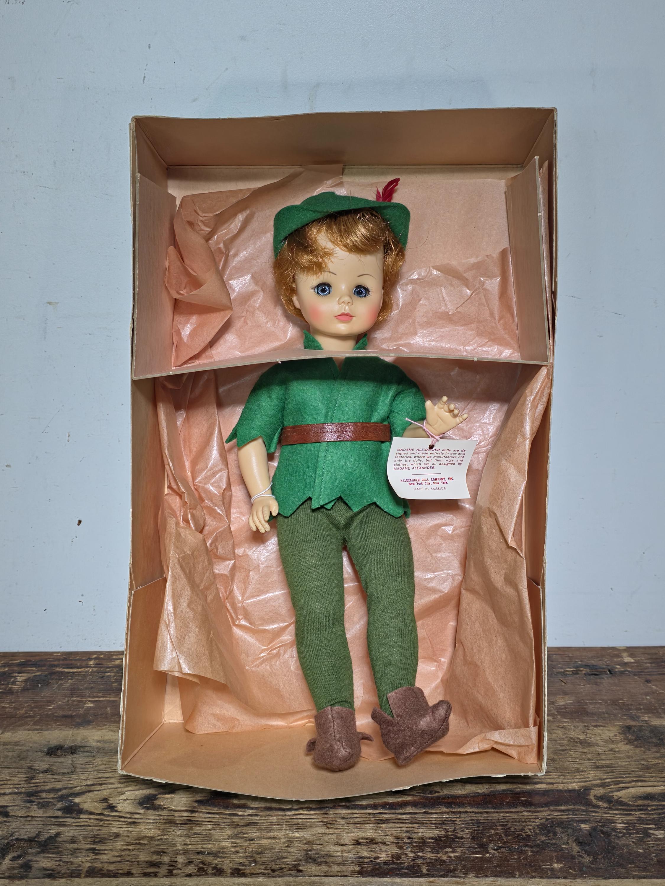 Vintage 1970s Madame Alexander Peter Pan Doll 14” w/ Box & Tag | Near Mint